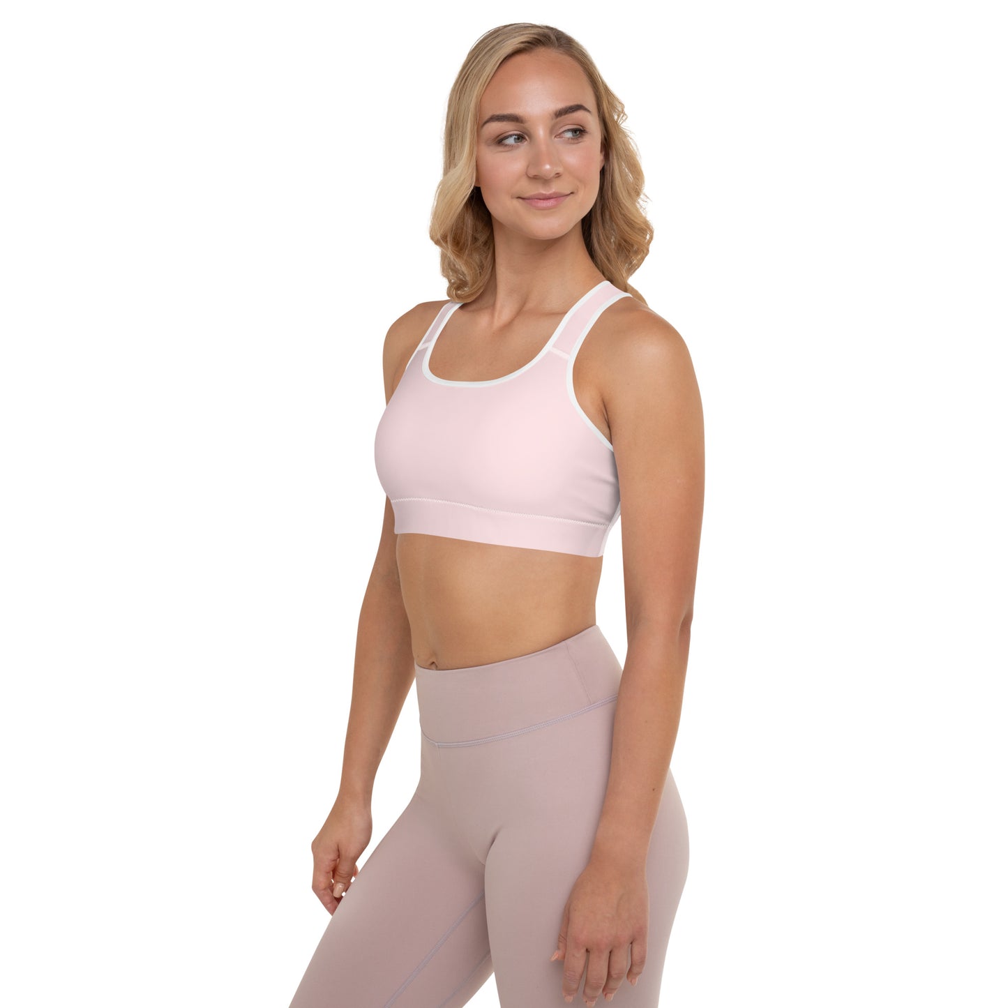 Pastel Pink Padded Sports Bra