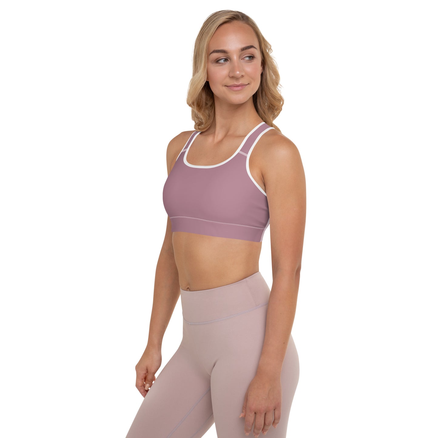 Purple Mauve Padded Sports Bra