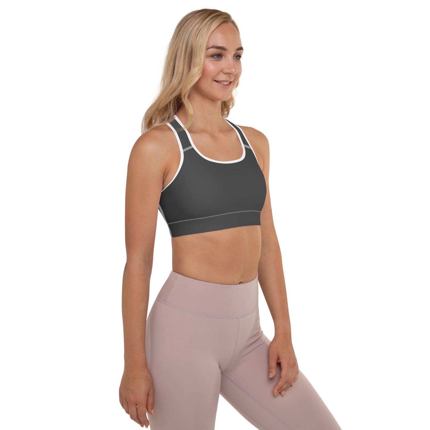 Charcol Padded Sports Bra