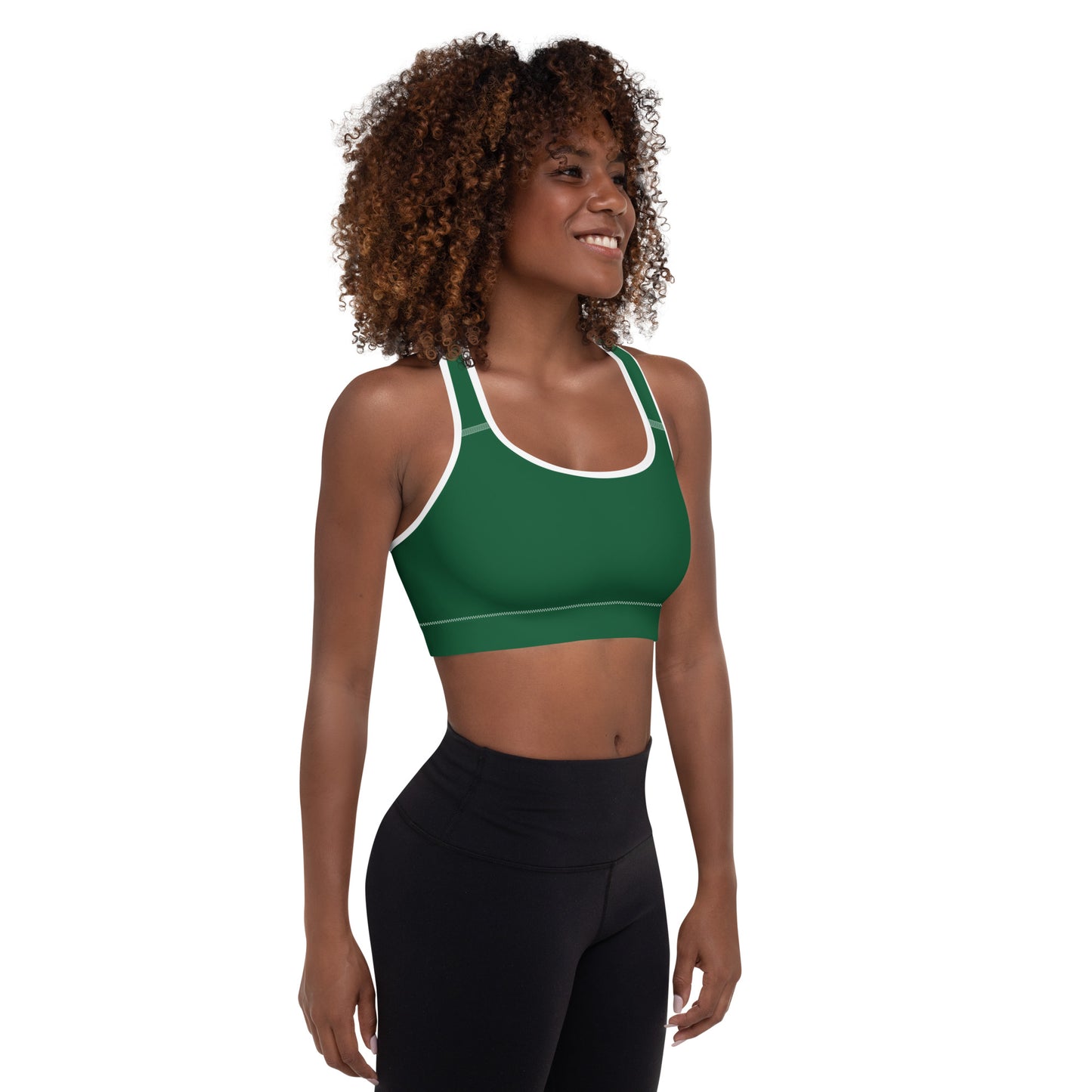 Everglade Green Padded Sports Bra