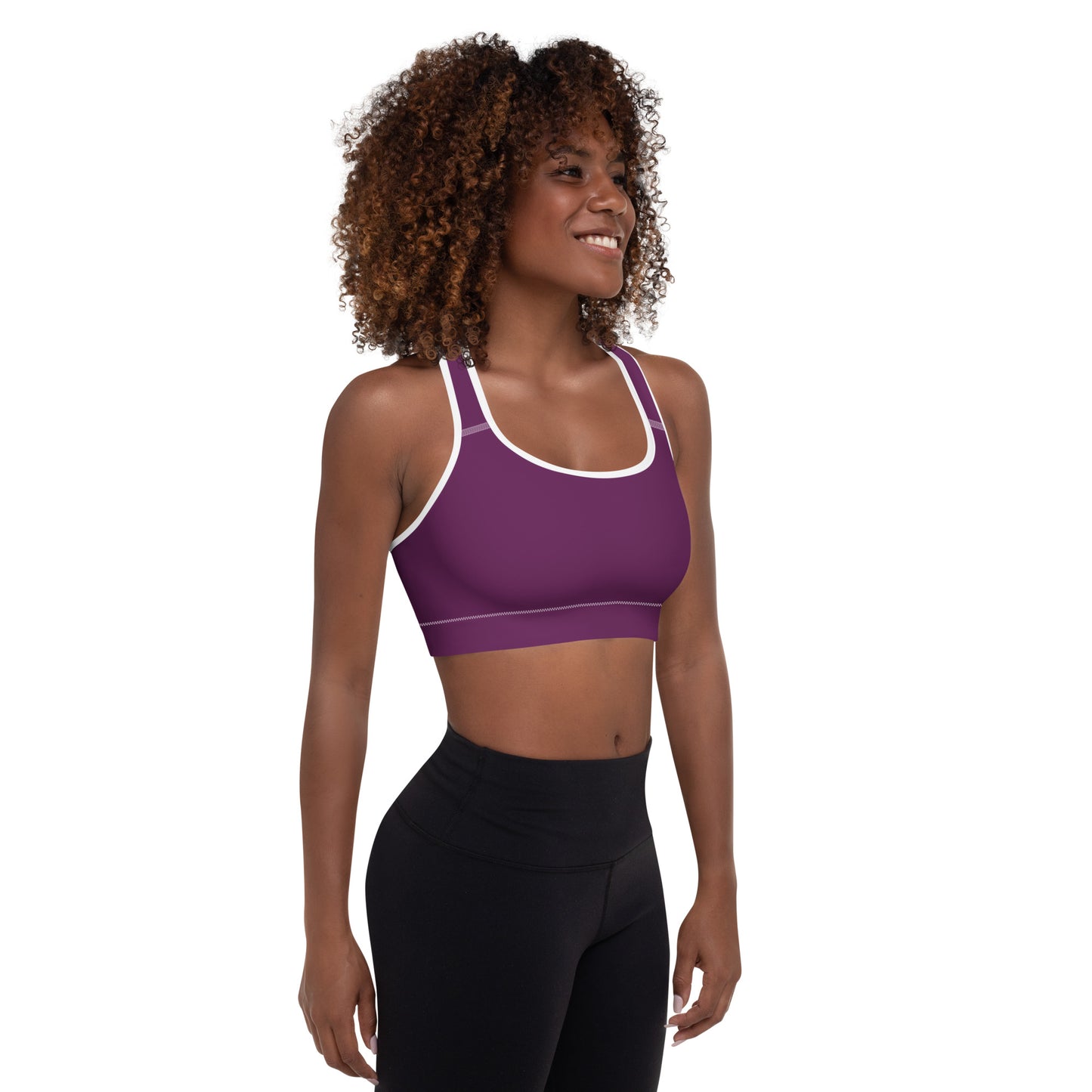 Magenta Purple Padded Sports Bra