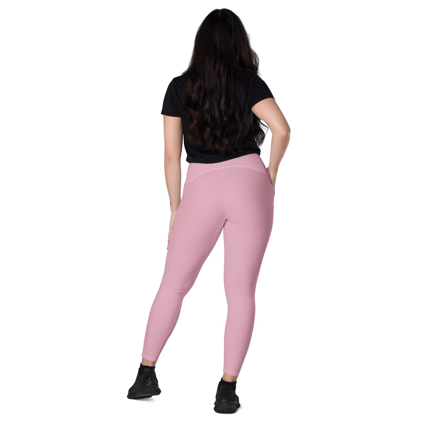 Neutral Pink Tight Leggings with Pockets