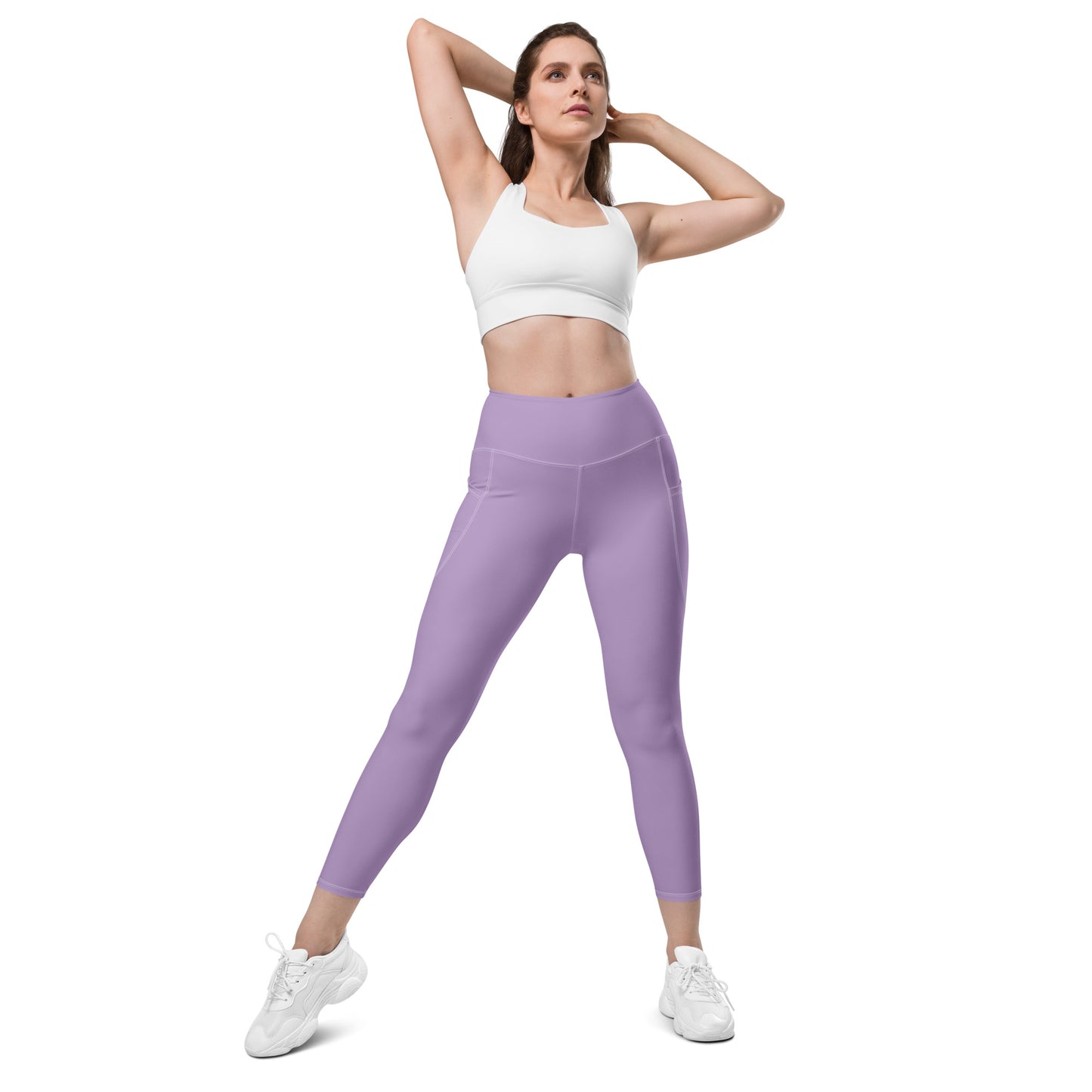 Lavender Tight Leggings with Pockets