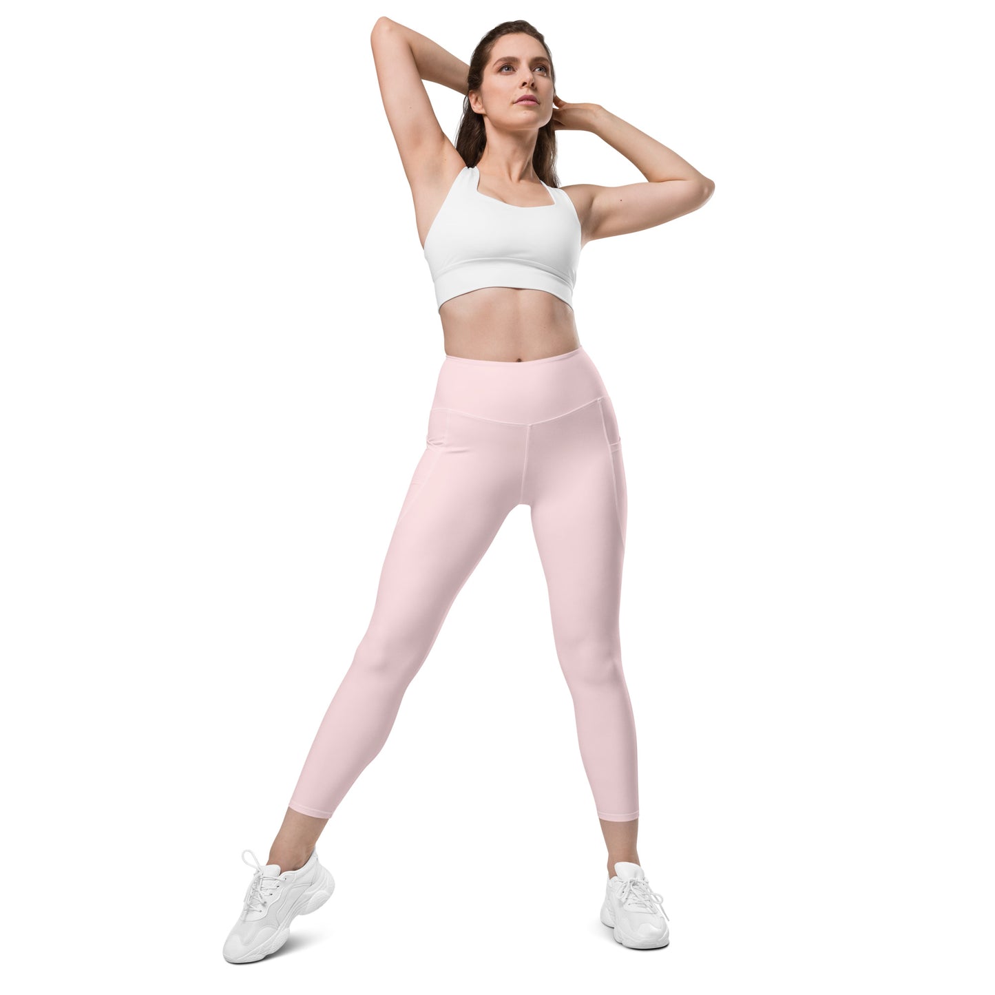 Pastel Pink Tight Leggings with Pockets