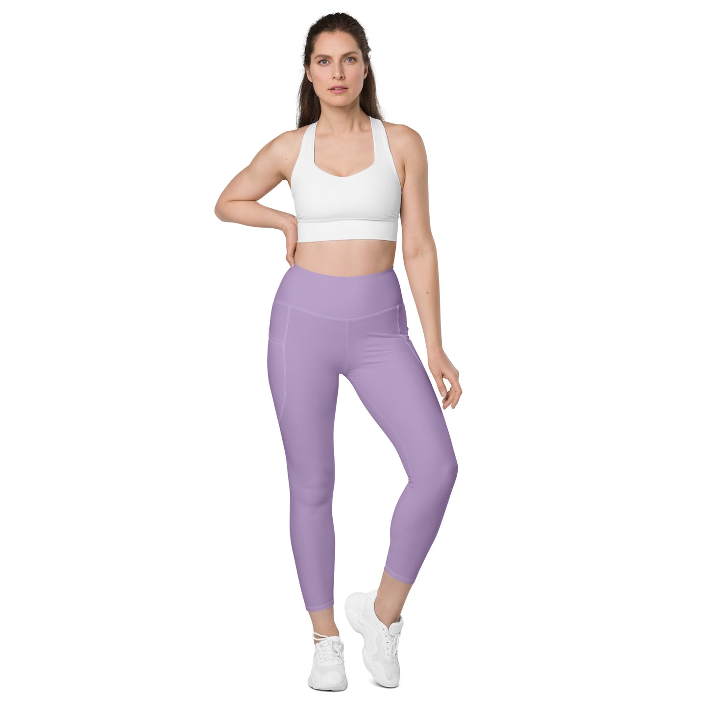 Lavender Tight Leggings with Pockets