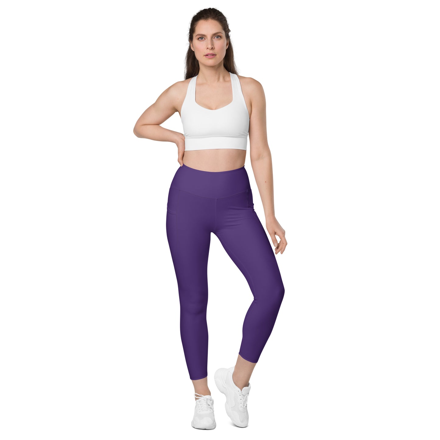 Dark Purple Thight Leggings with Pockets