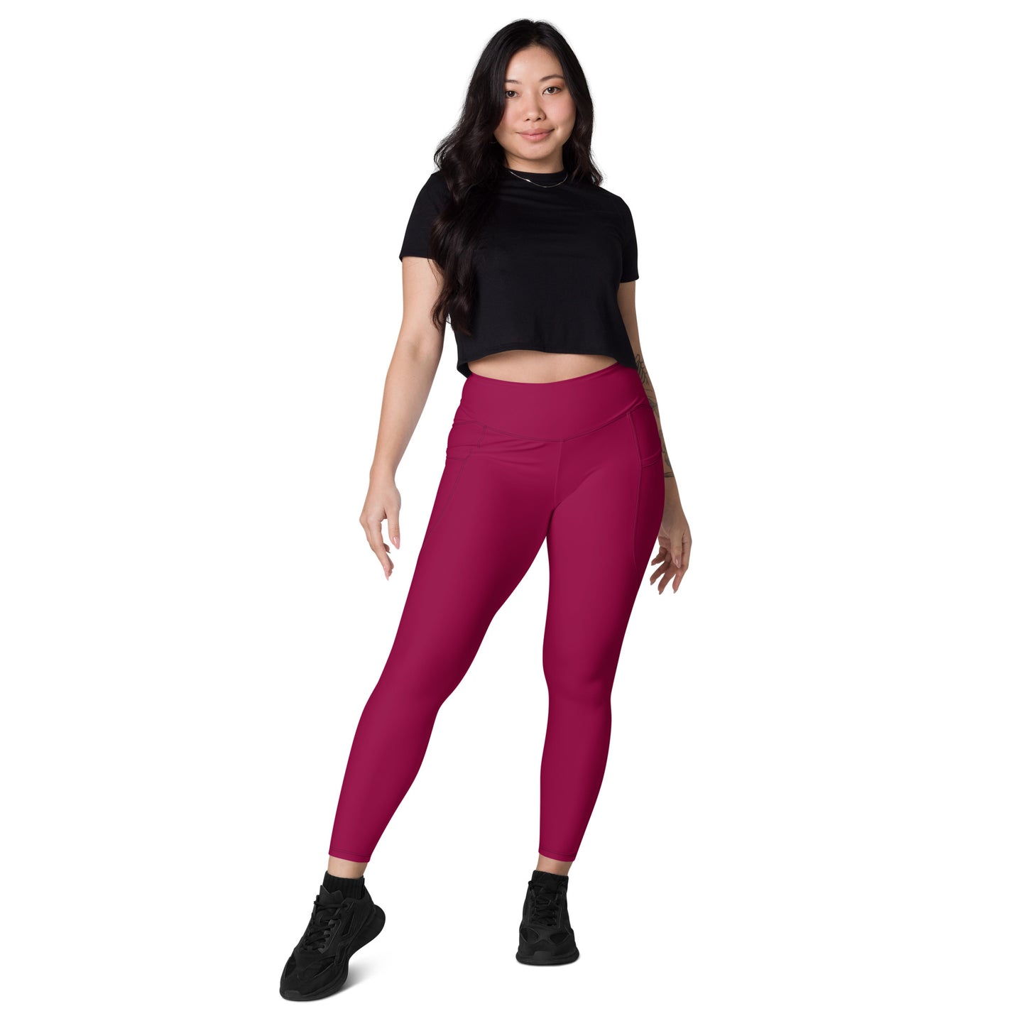 Raspberry Tight Leggings with pockets