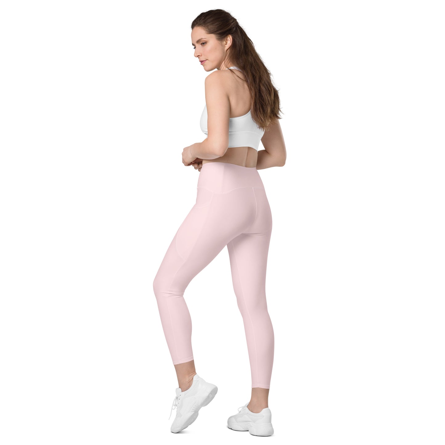 Pastel Pink Tight Leggings with Pockets