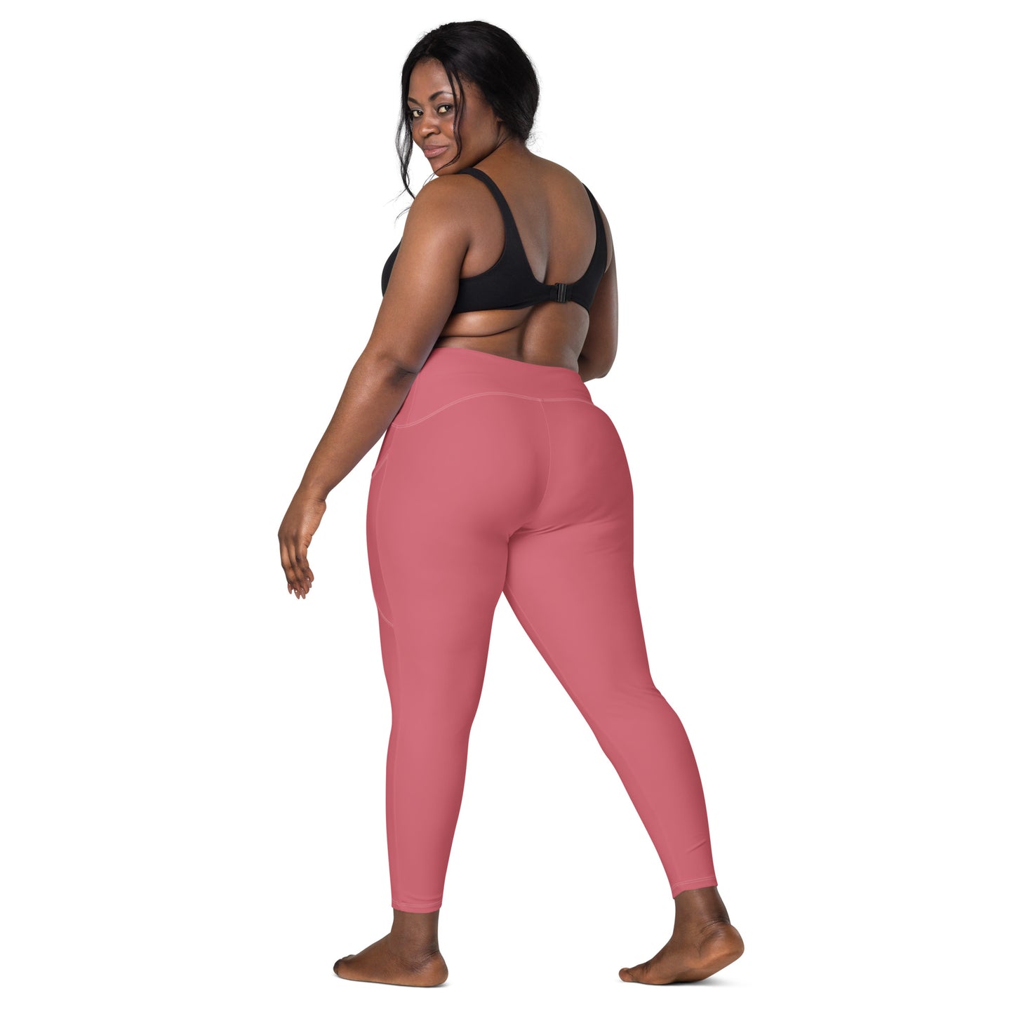 Pink Tight Leggings with Pockets