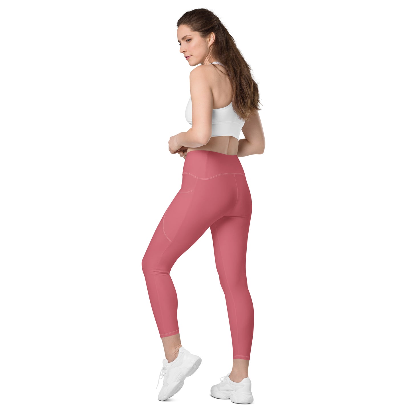 Pink Tight Leggings with Pockets