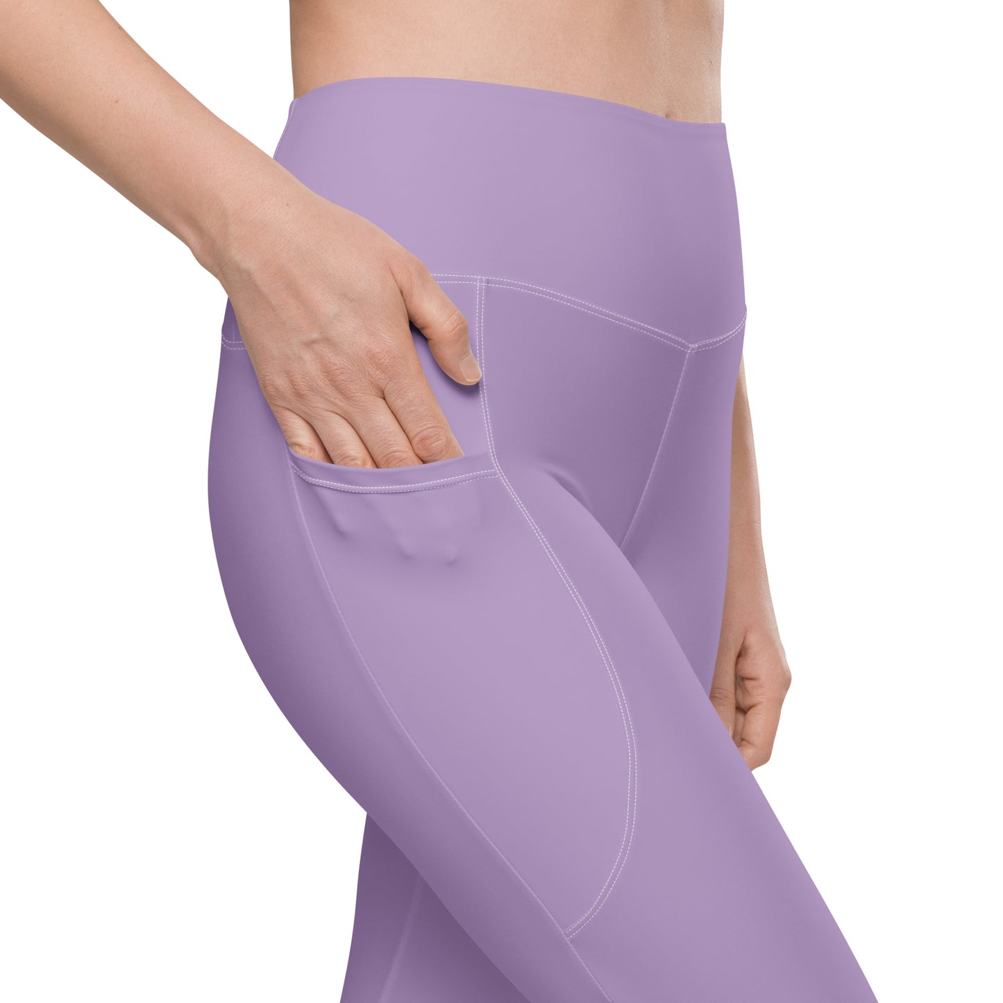 Lavender Tight Leggings with Pockets