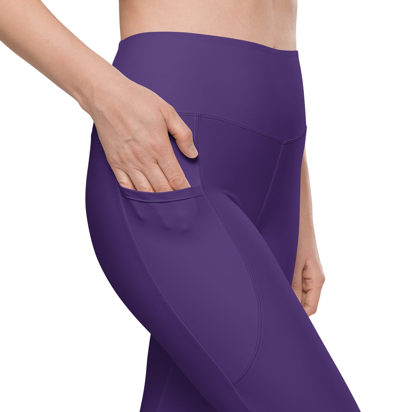 Dark Purple Thight Leggings with Pockets