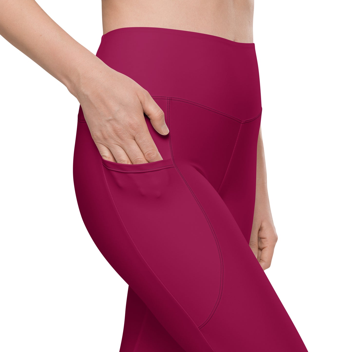 Raspberry Tight Leggings with pockets