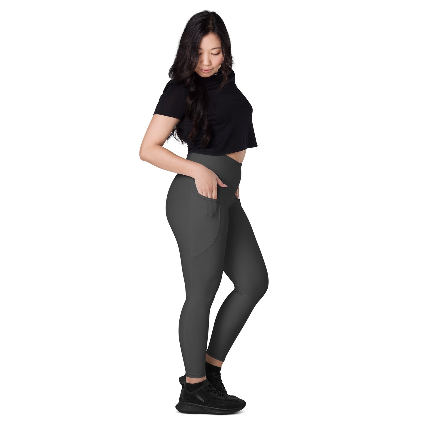 Charcoal Tight Leggings with Pockets