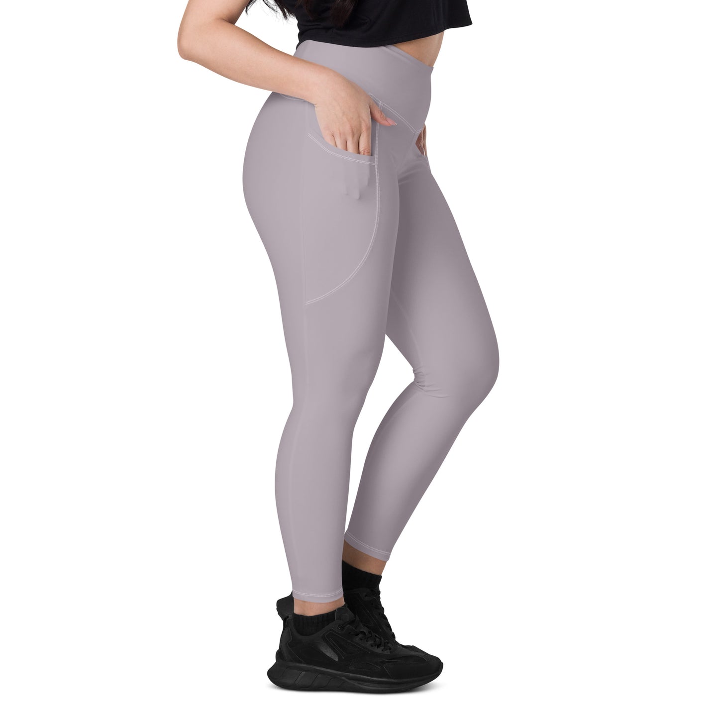 Violet Tight Leggings with Pockets