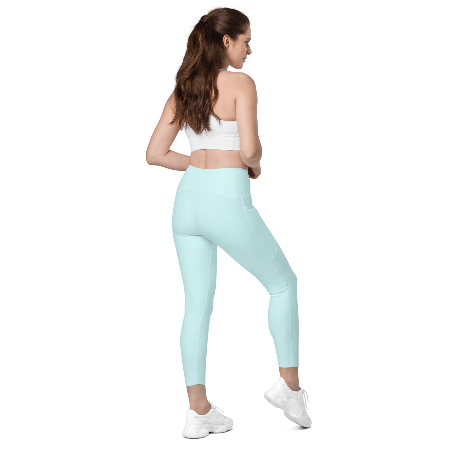 Pastel Blue Tigh Leggings with Pockets