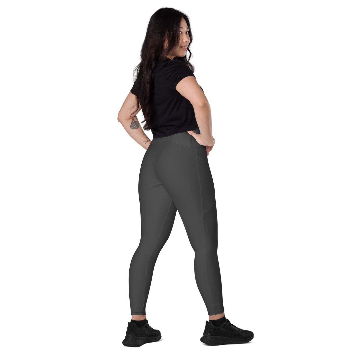 Charcoal Tight Leggings with Pockets