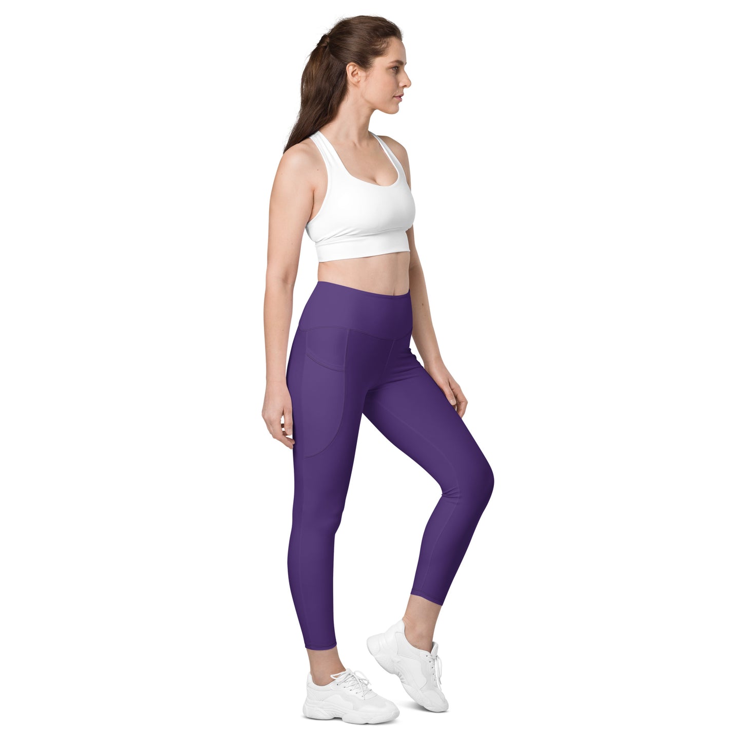 Dark Purple Thight Leggings with Pockets