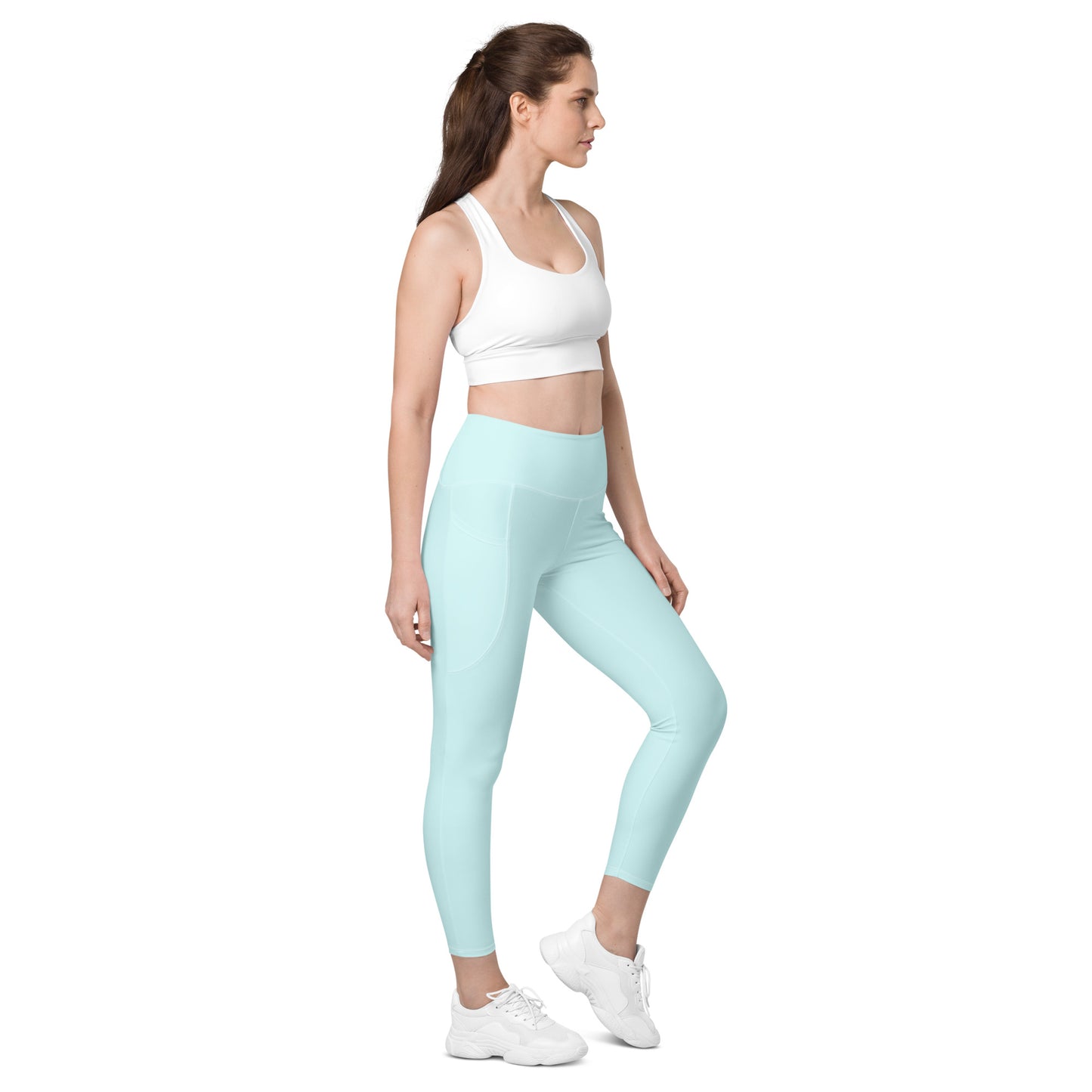 Pastel Blue Tigh Leggings with Pockets