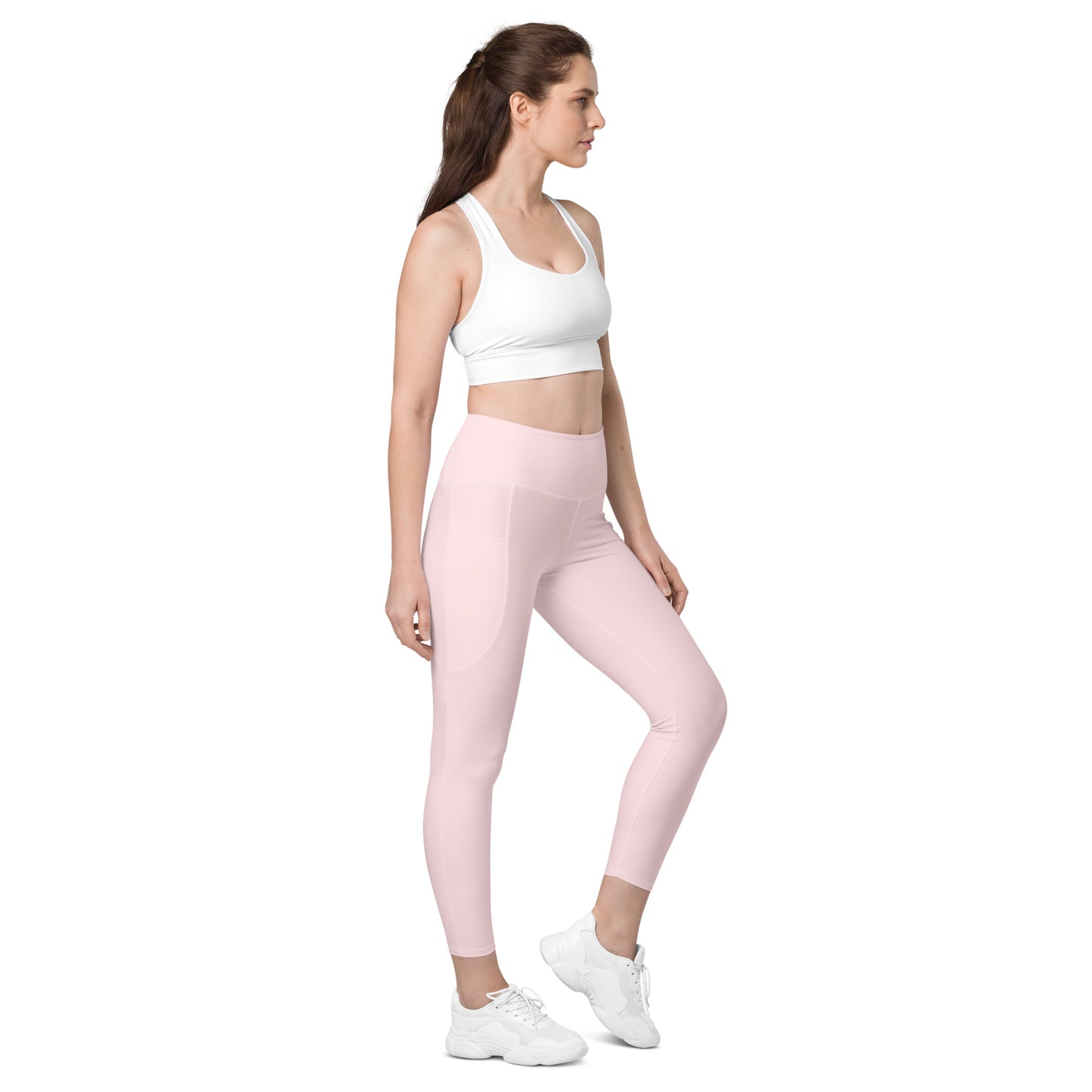 Pastel Pink Tight Leggings with Pockets