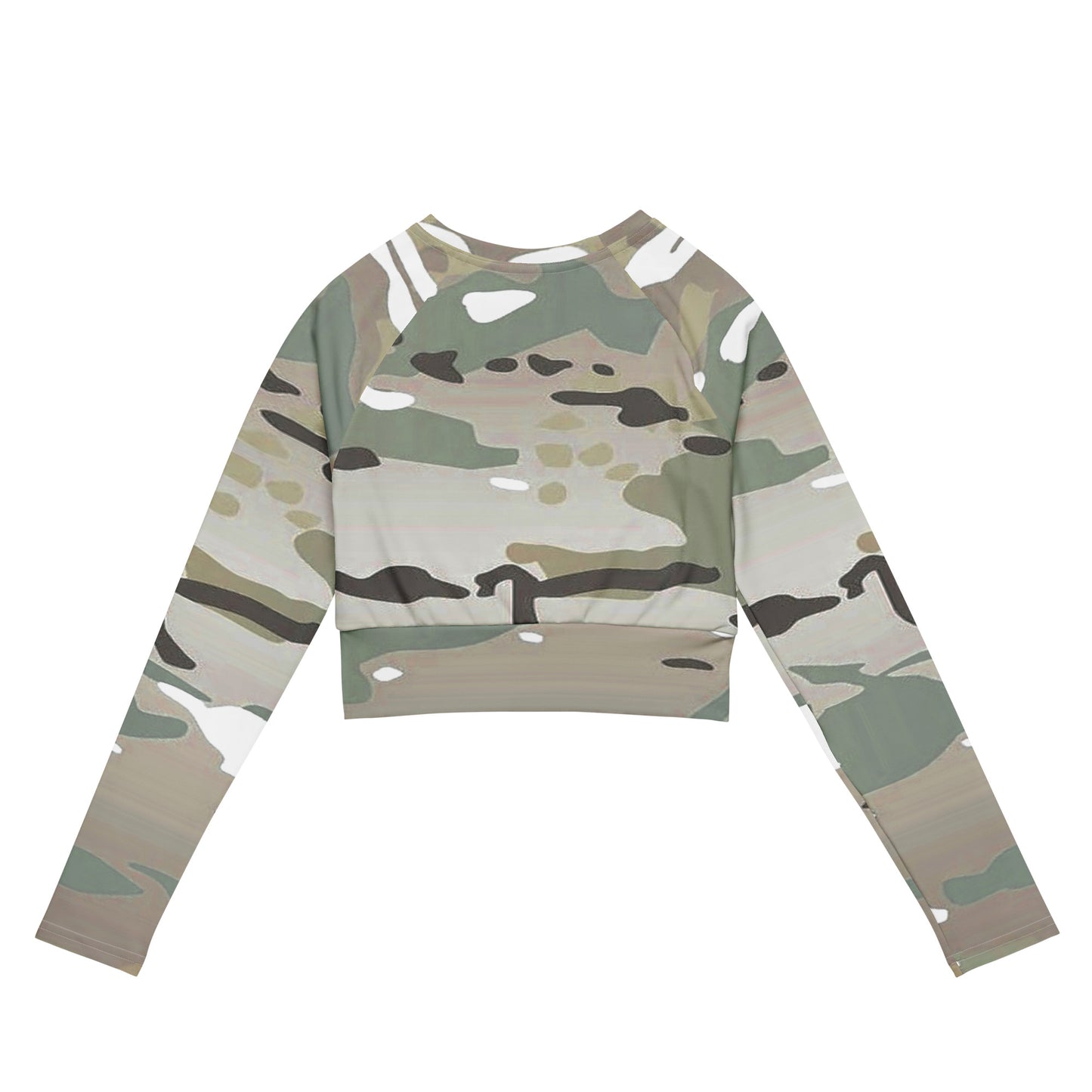 Desert Camo Long-Sleeve Crop Top