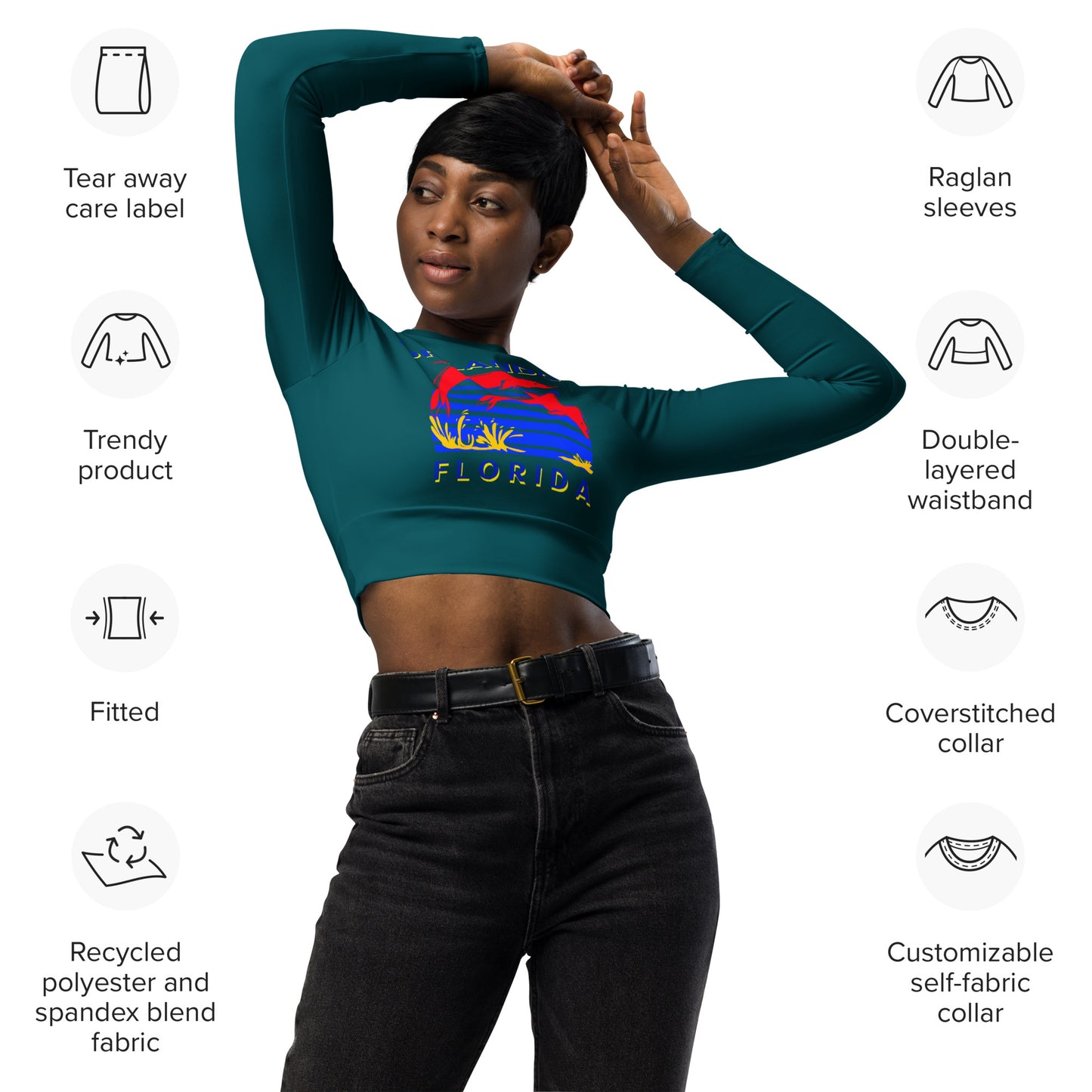 Orlando Long-Sleeve Crop Top