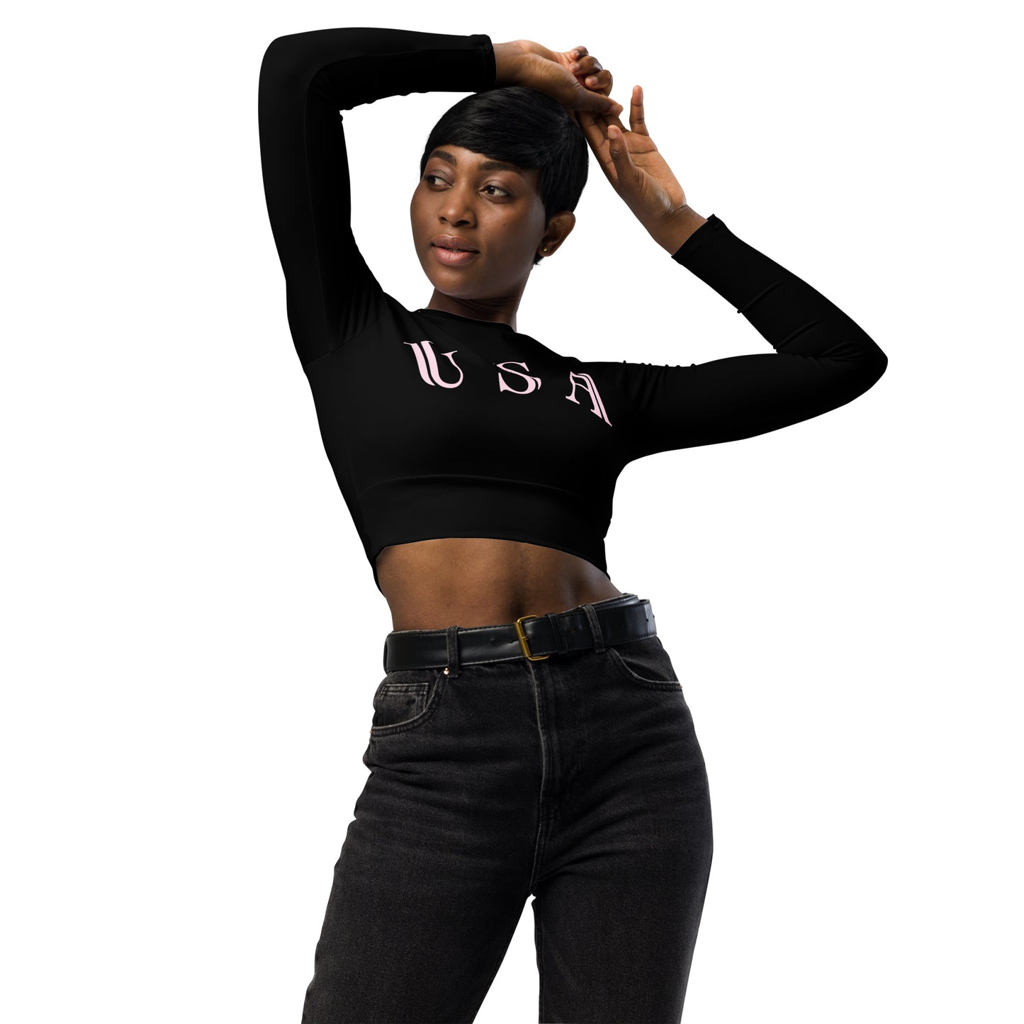 Women's Cycling Long-Sleeve Crop Top