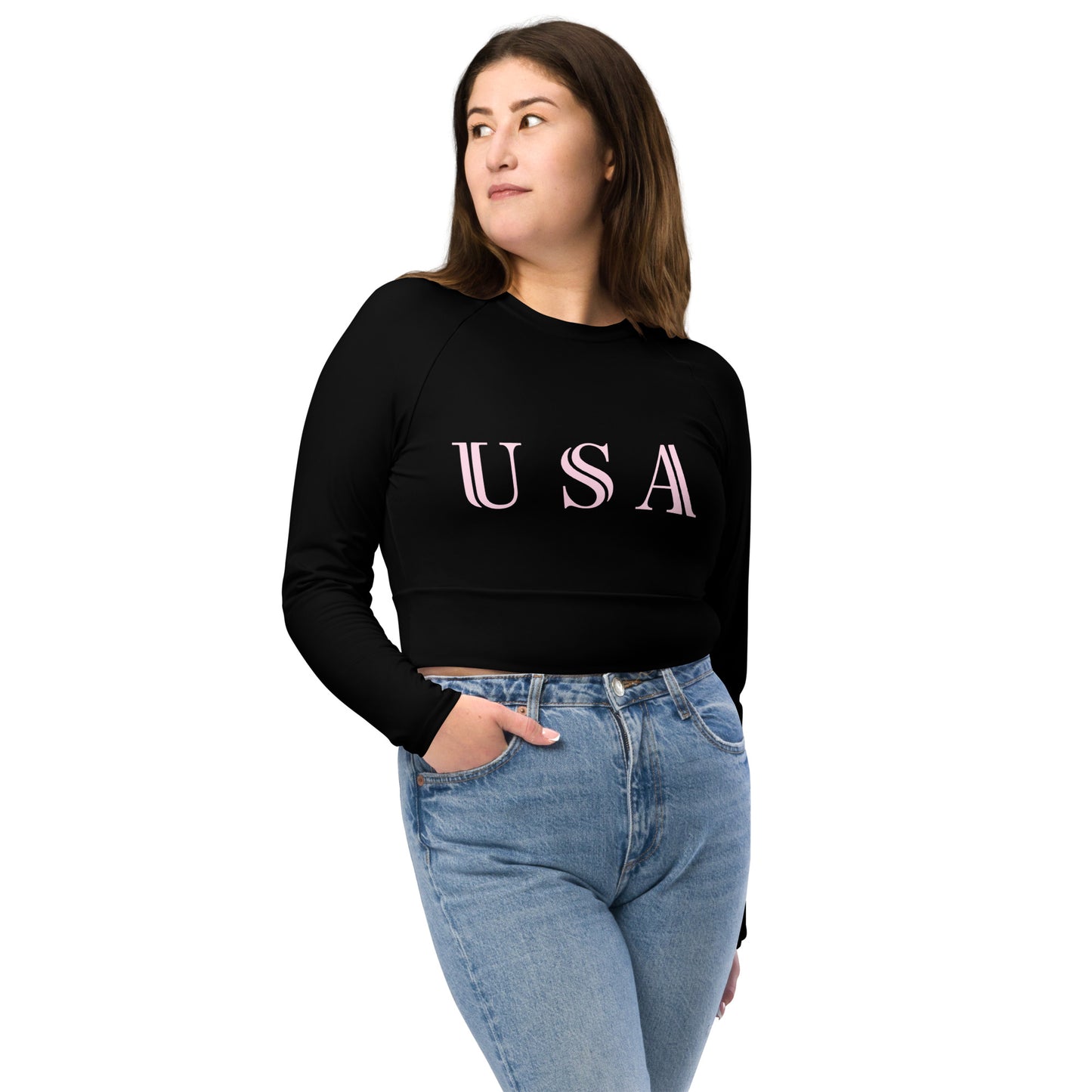 Women's Cycling Long-Sleeve Crop Top