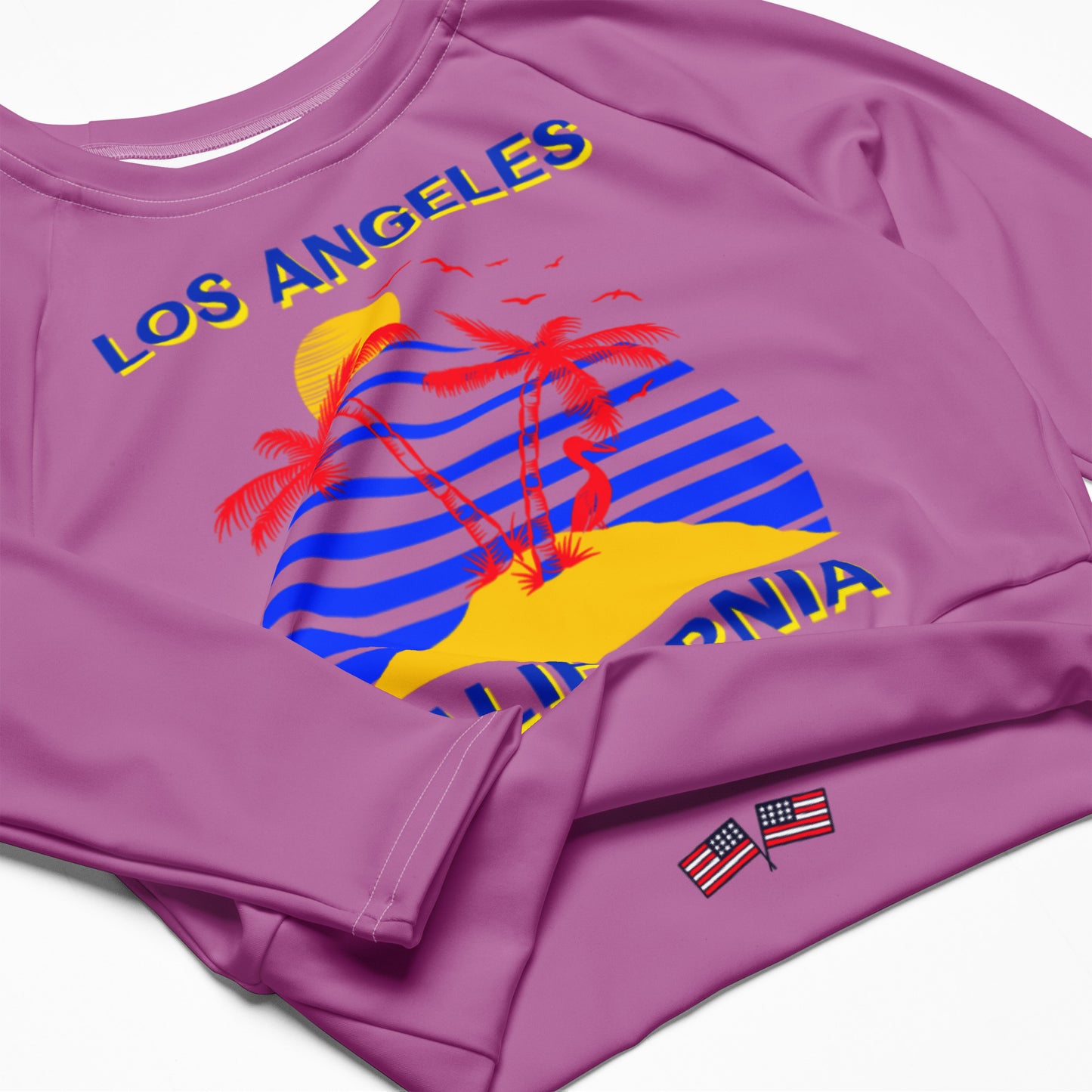 Los Angeles Long-Sleeve Crop Top