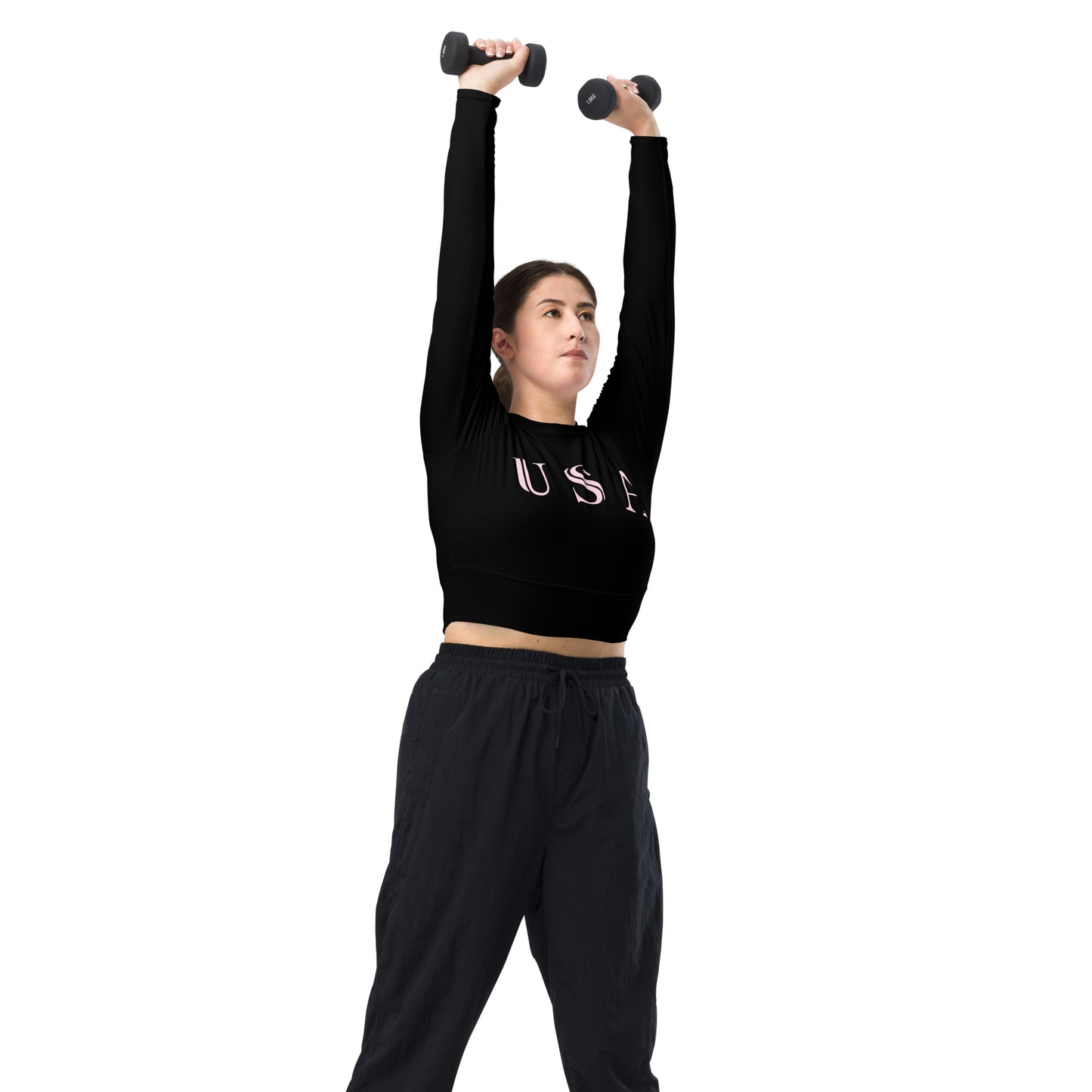 Women's Cycling Long-Sleeve Crop Top