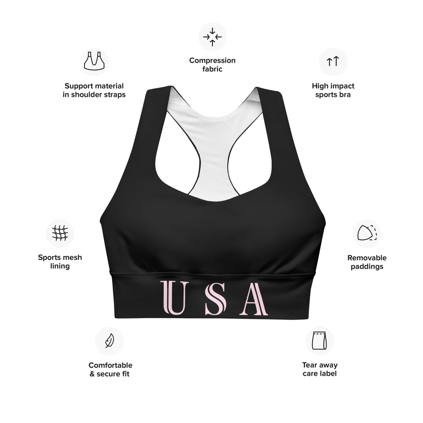 Women's Cycling Longline Sports Bra