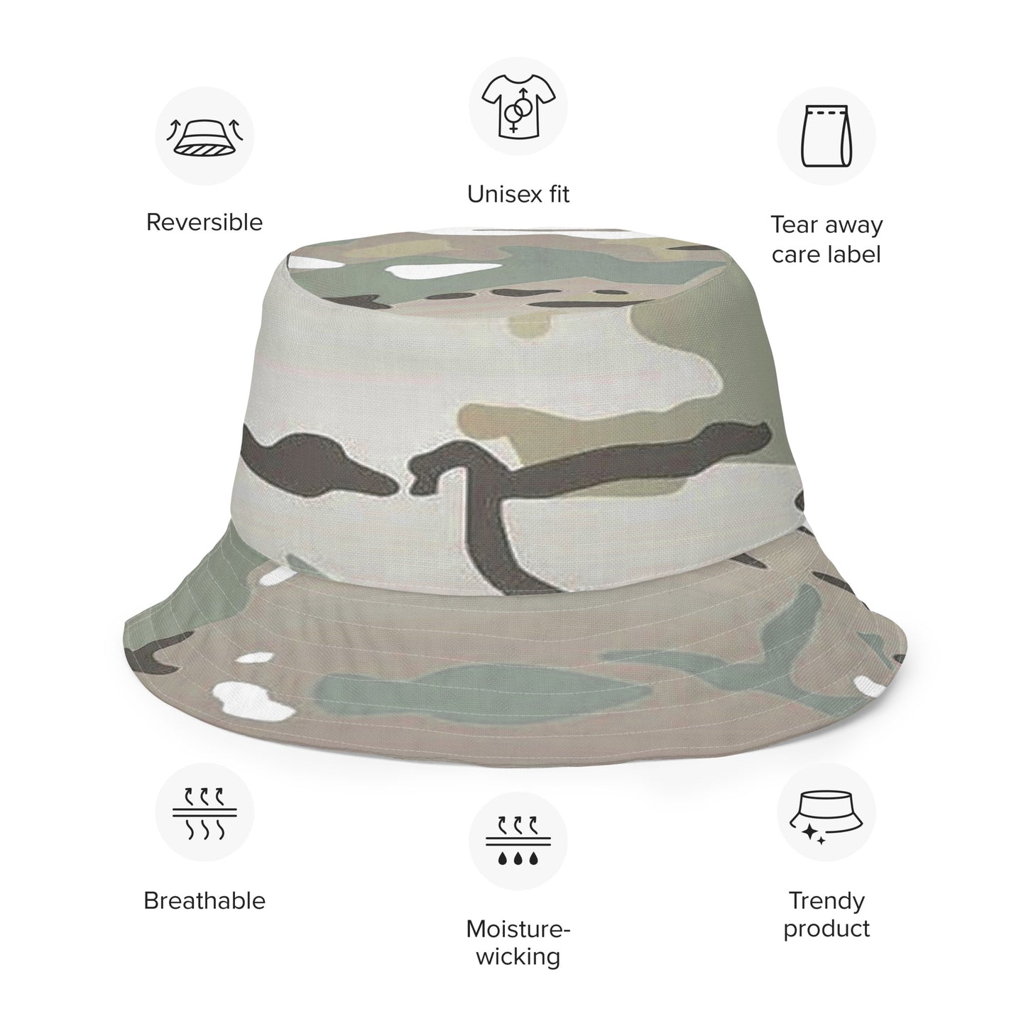 Desert Camo Reversible Bucket Hat