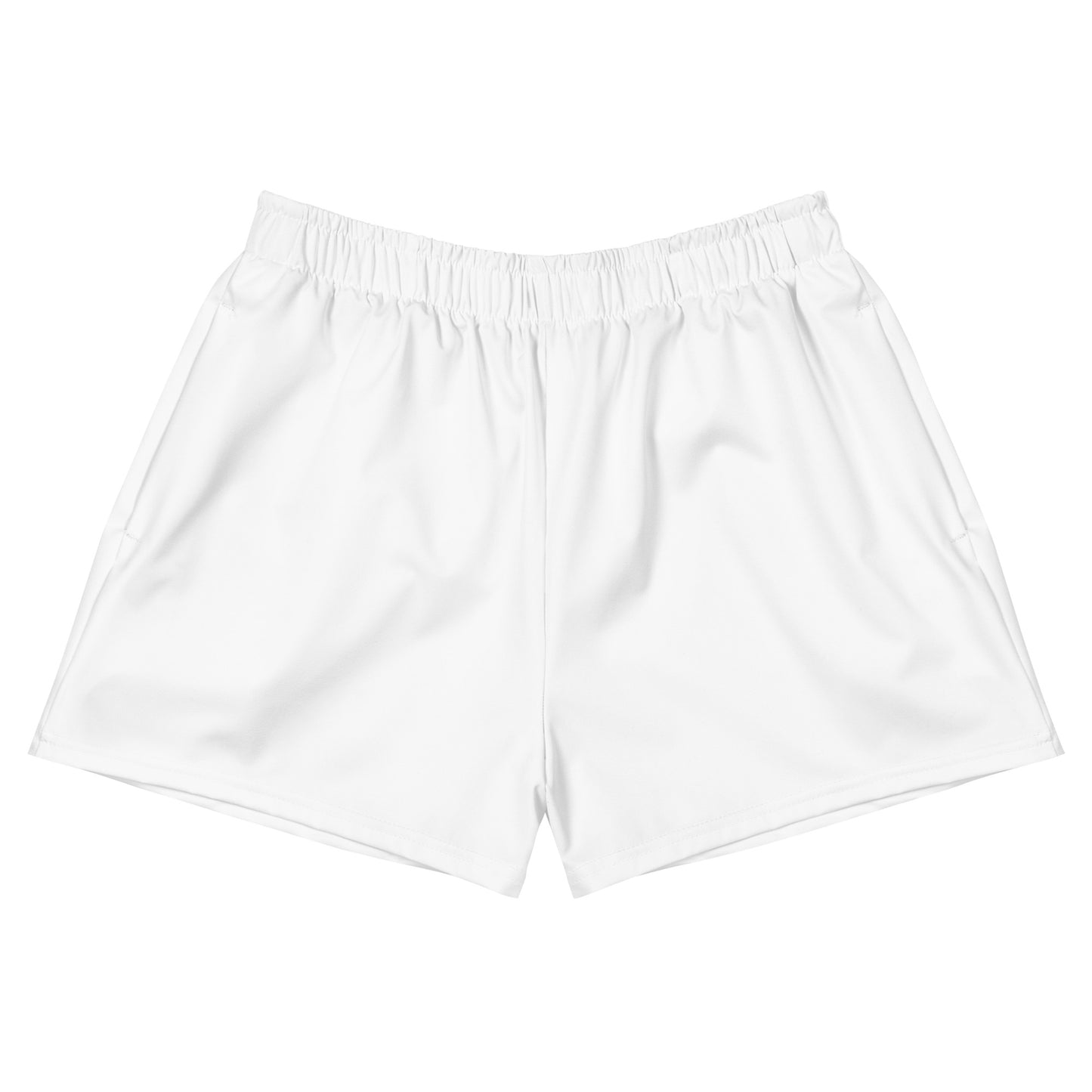 White Unisex Athletic Shorts