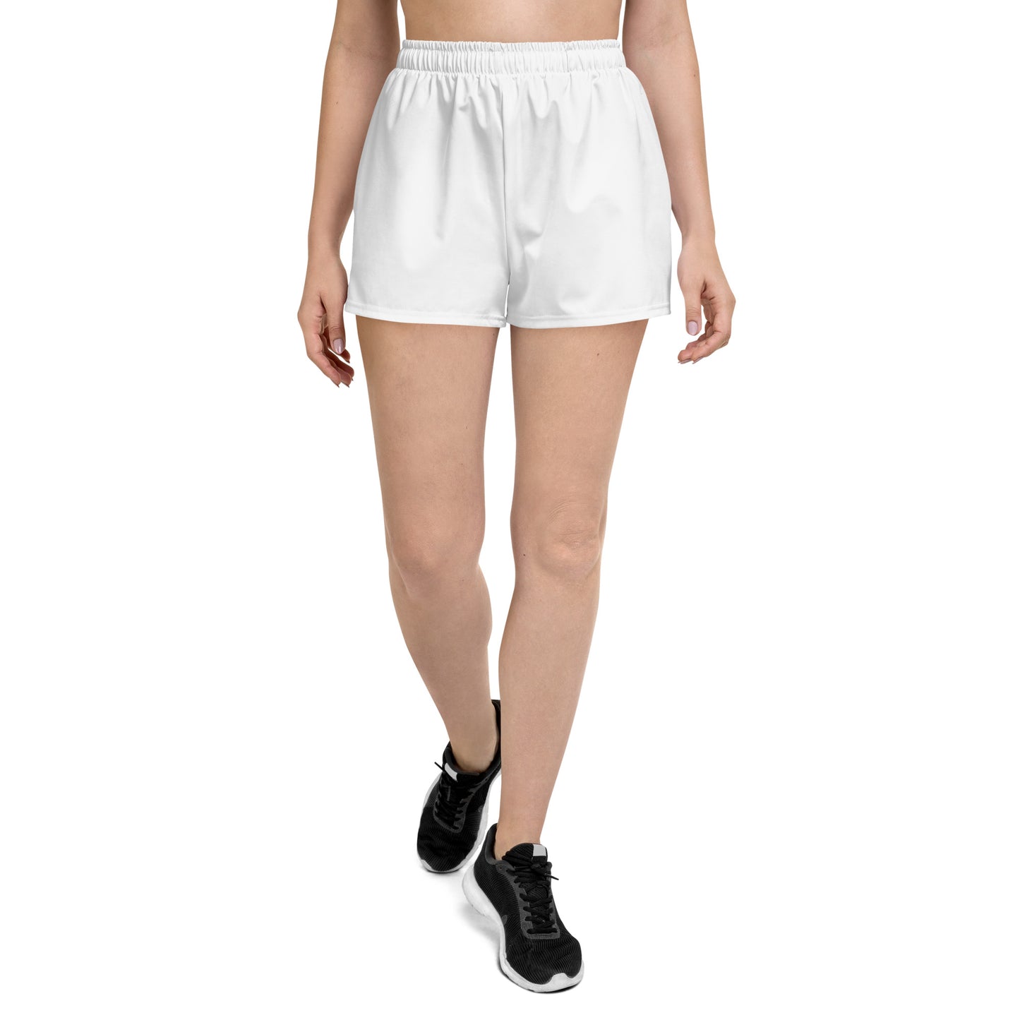 White Unisex Athletic Shorts