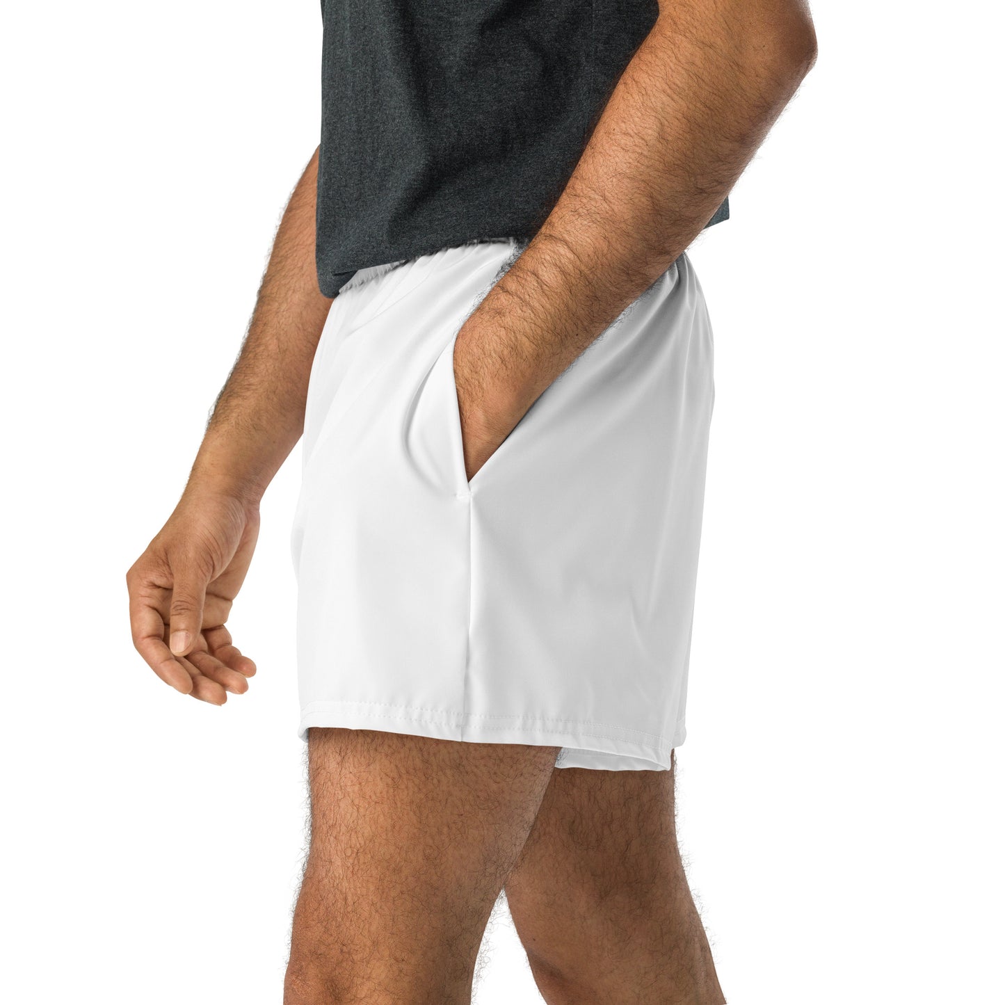 White Unisex Athletic Shorts