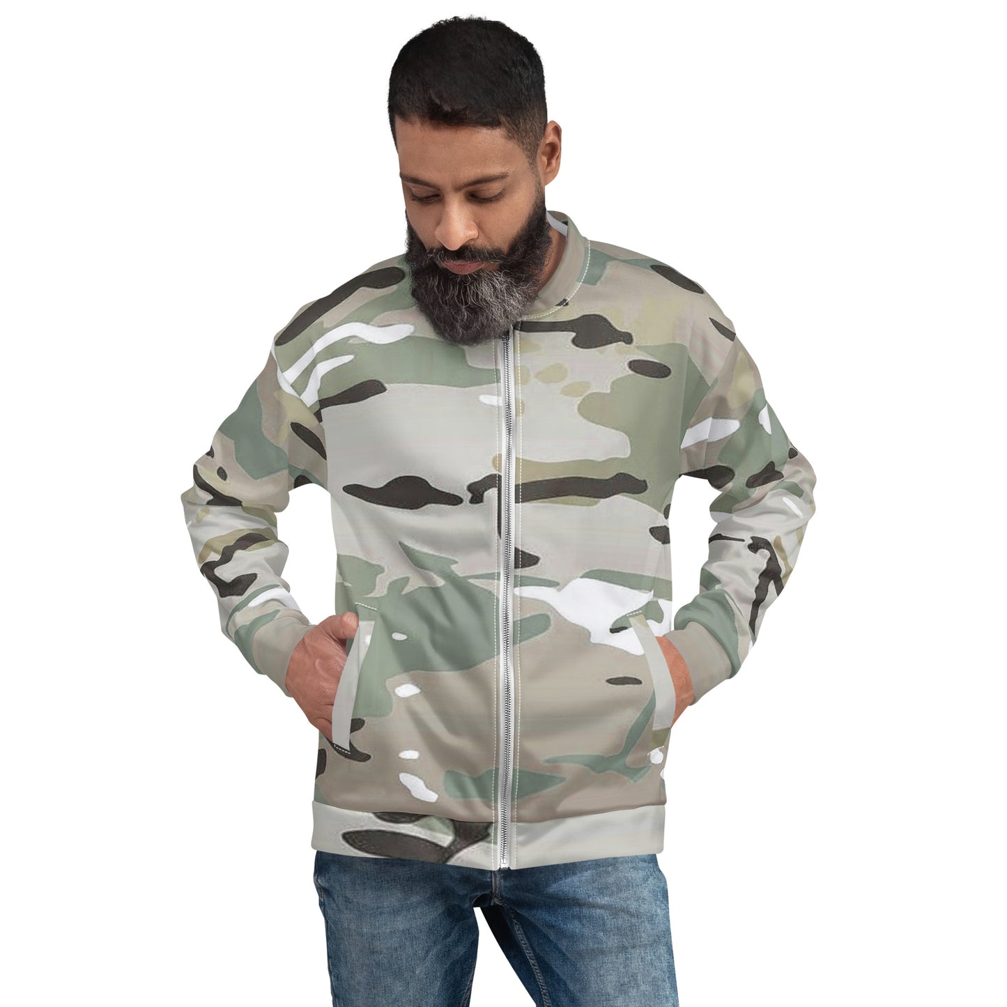 Desert Camo Unisex Bomber Jacket