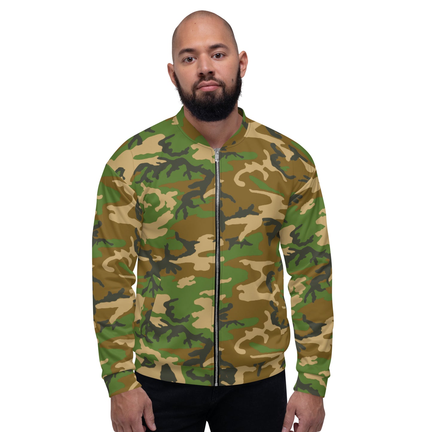 M81 Woodland Camo Unisex Bomber Jacket