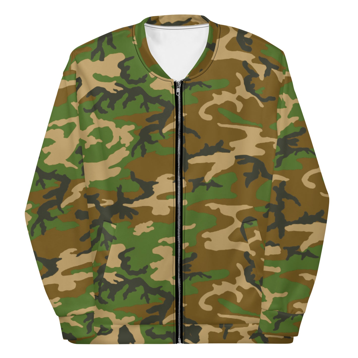 M81 Woodland Camo Unisex Bomber Jacket