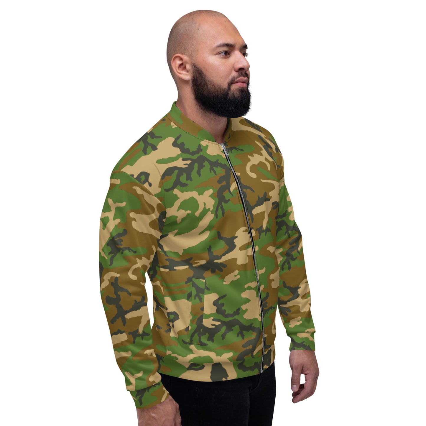 M81 Woodland Camo Unisex Bomber Jacket