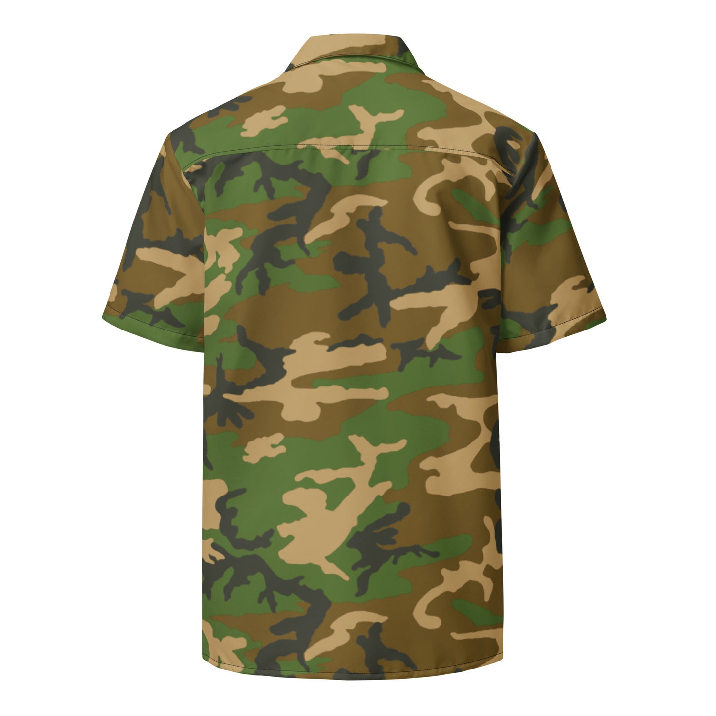 M81 Woodland Camo Unisex Button Shirt