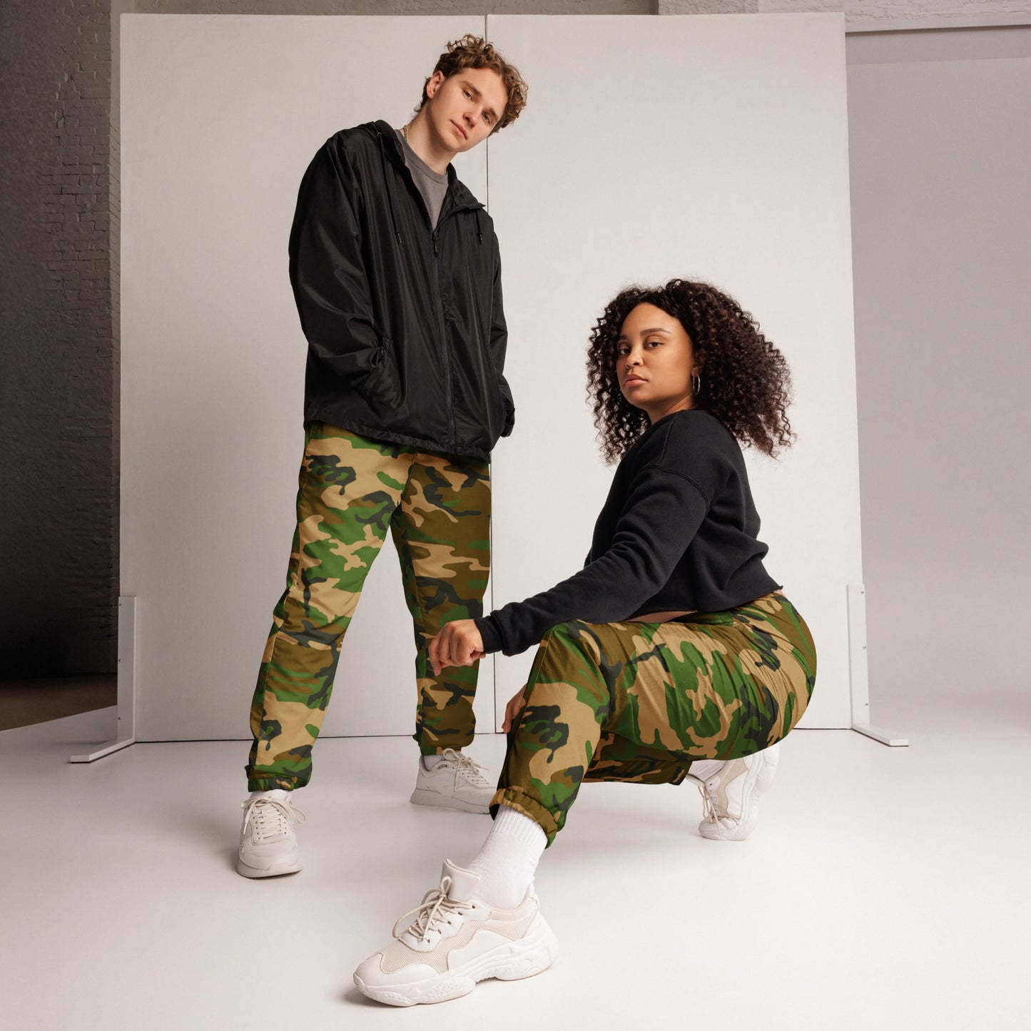 M81 Woodland Camo Unisex Track Pants