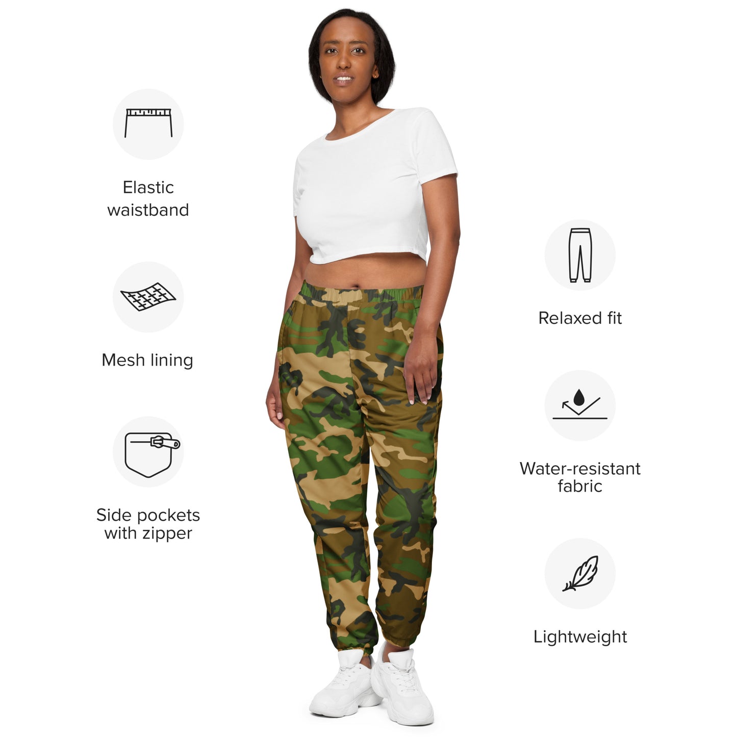 M81 Woodland Camo Unisex Track Pants