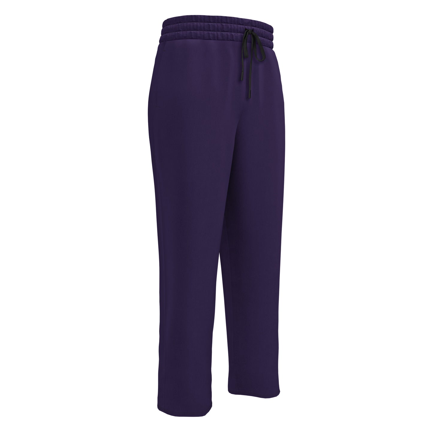 Dark Purple Wide-Leg Joggers