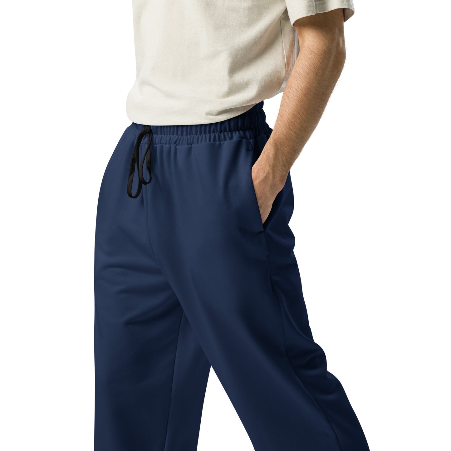 Navy Wide-Leg Joggers