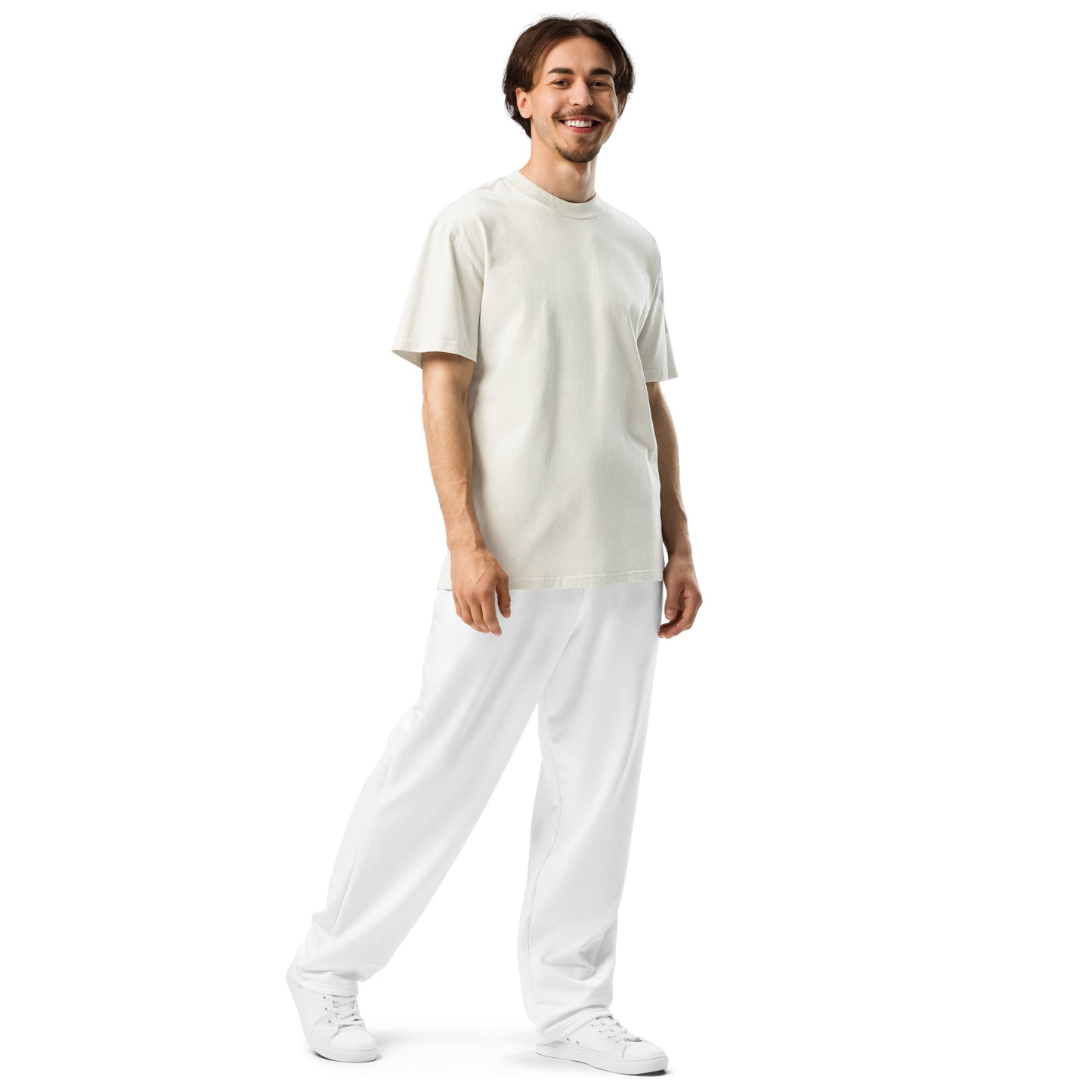 White Wide-Leg Joggers