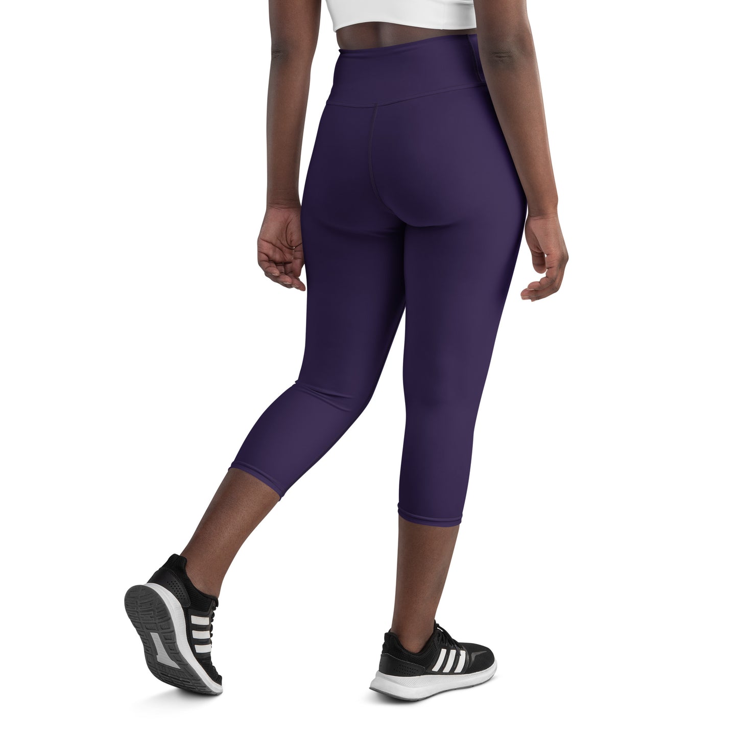 Dark Purple High-Rise Capri