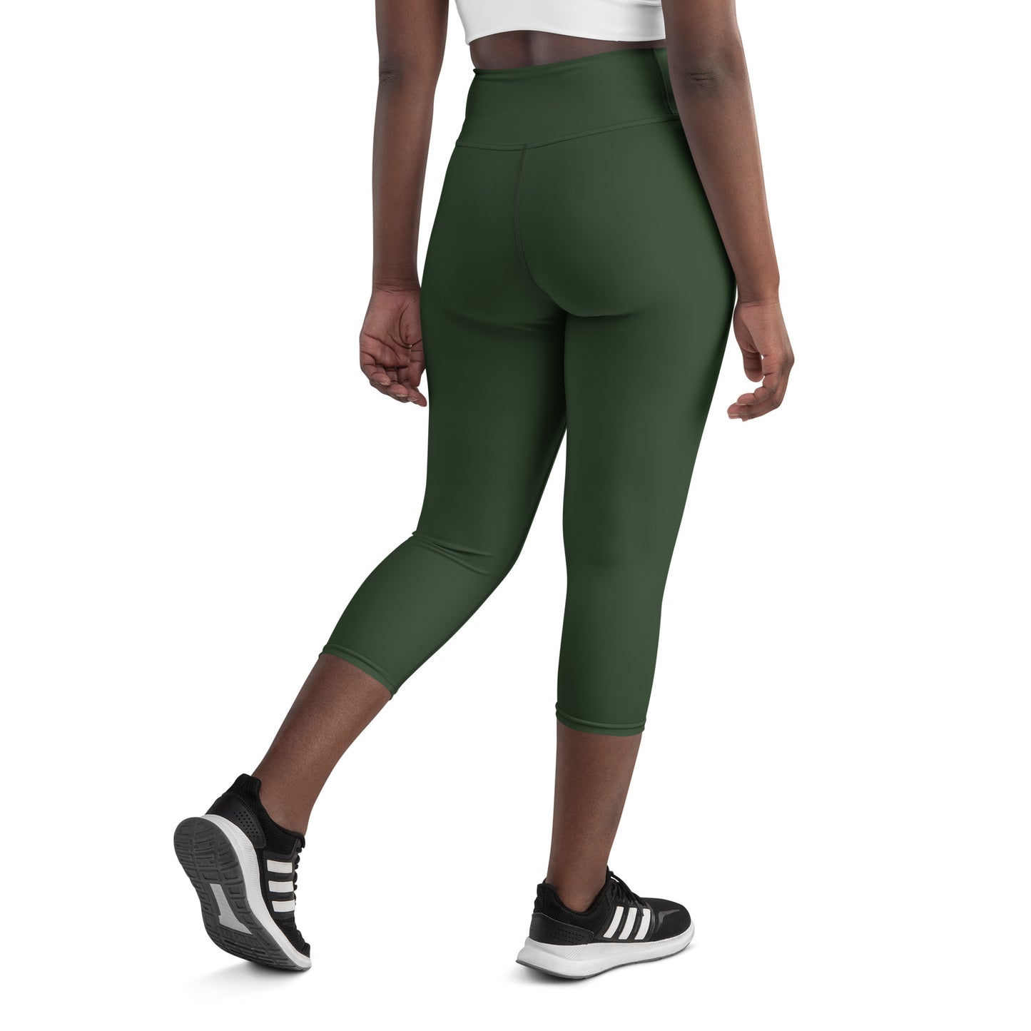 Forest Green High-Rise Capri