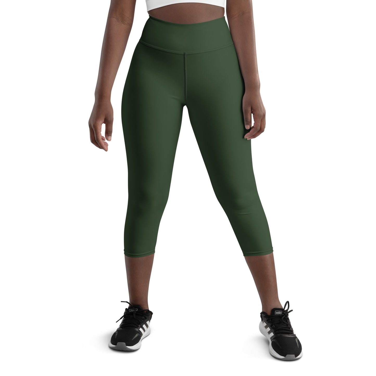 Forest Green High-Rise Capri