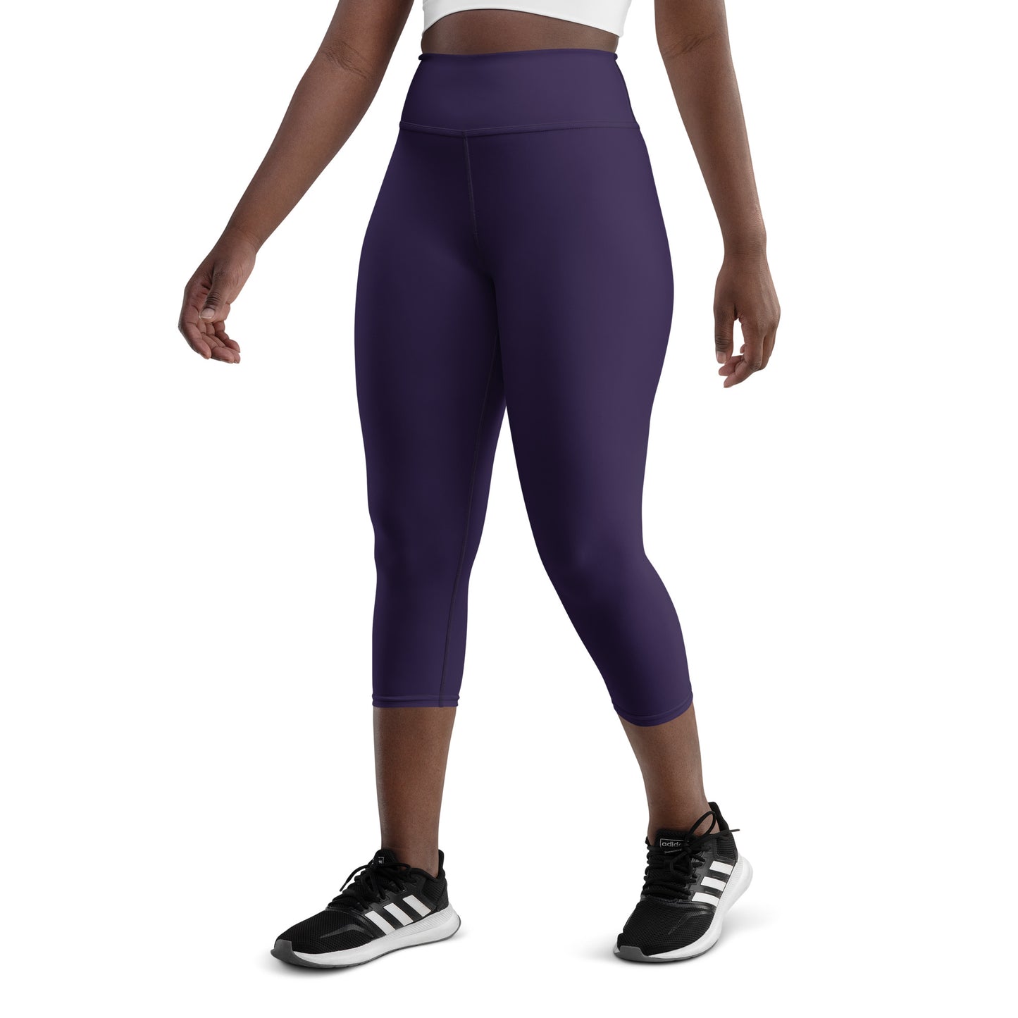 Dark Purple High-Rise Capri