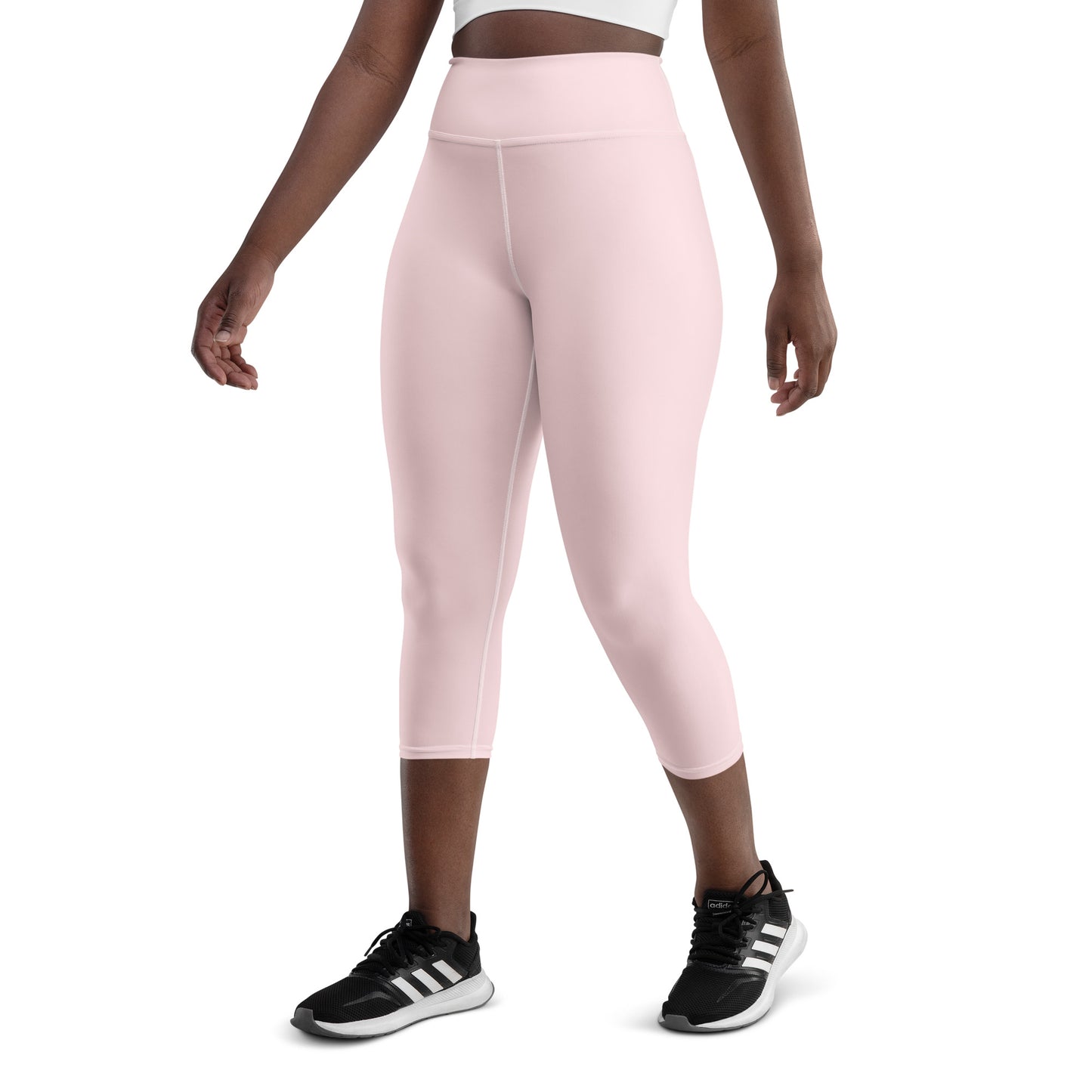 Pastel Pink High-Rise Capri